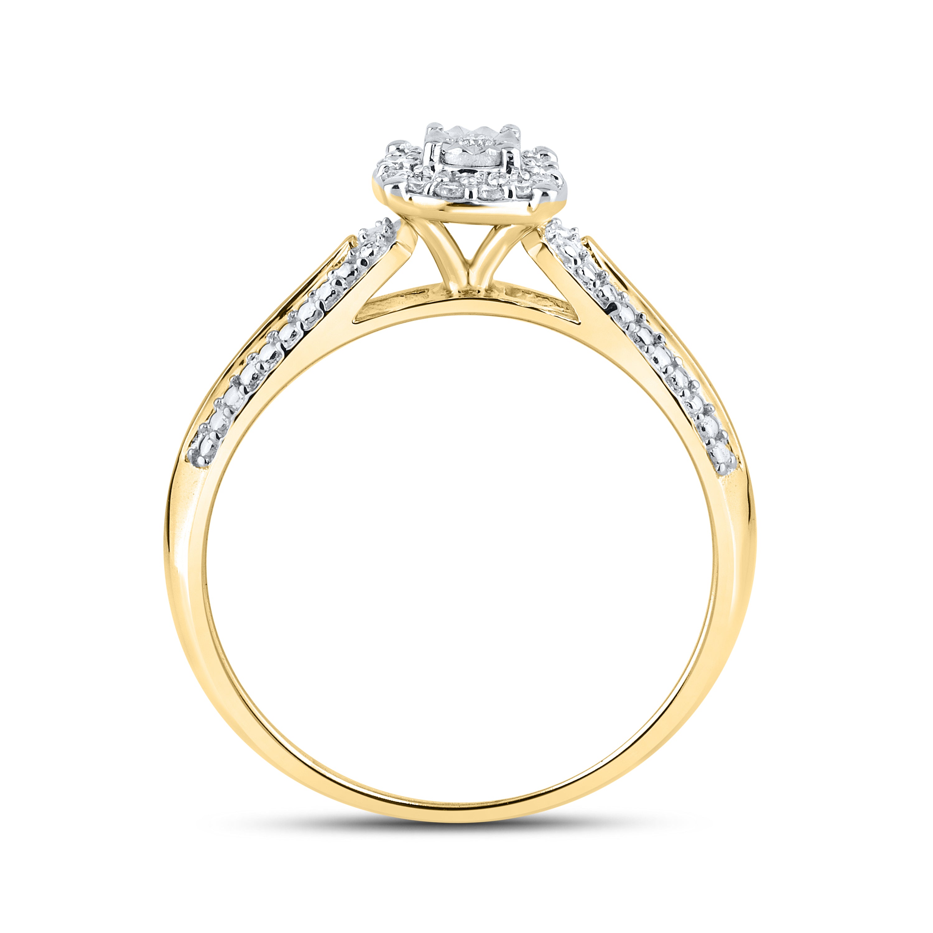 10kt Yellow gold 0.11 CTW Fashion Diamond ring