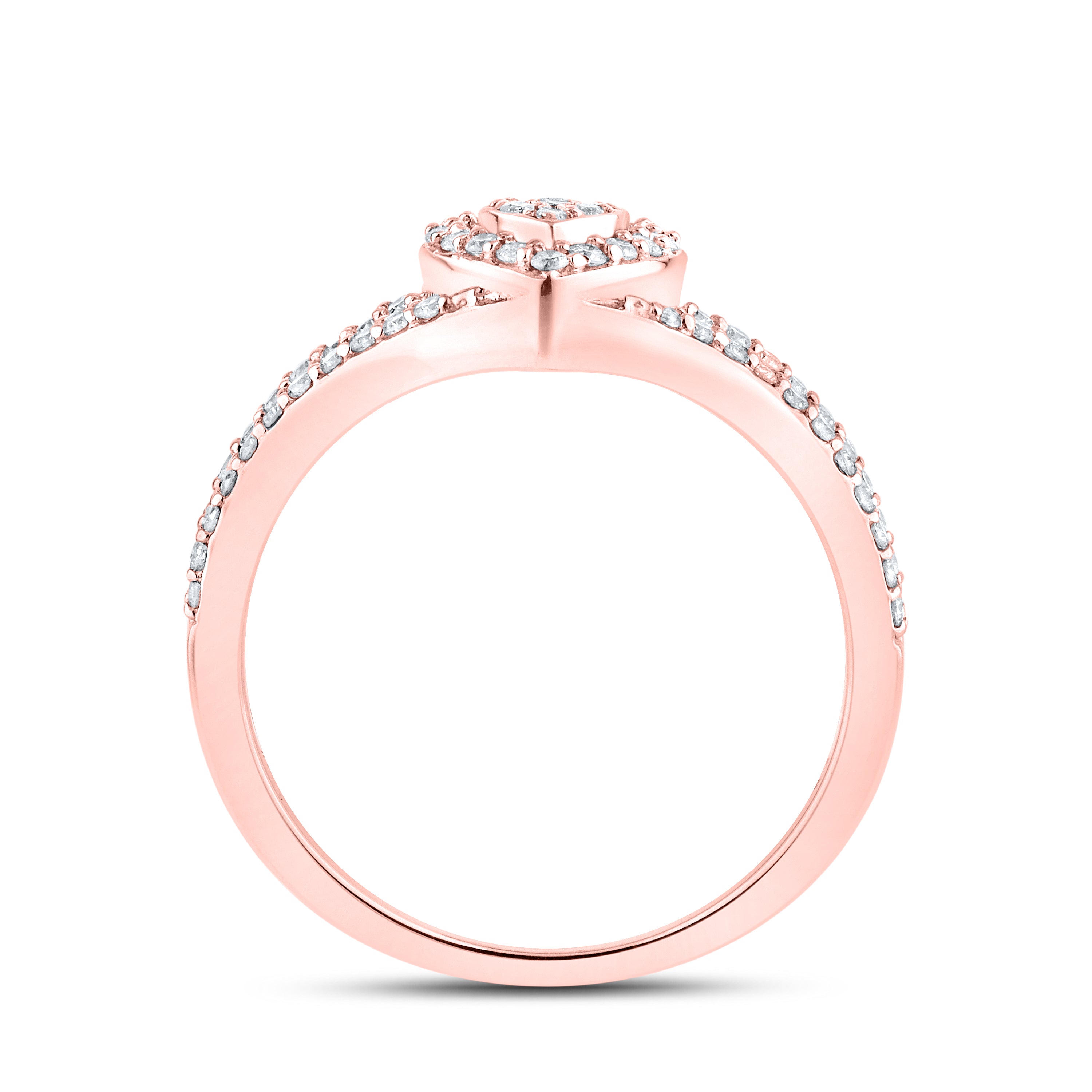 10kt Rose Gold 0.36 CTW  Diamond Heart ring