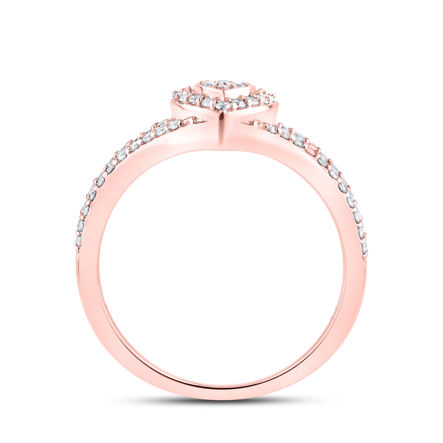 10kt Rose Gold 0.36 CTW  Diamond Heart ring