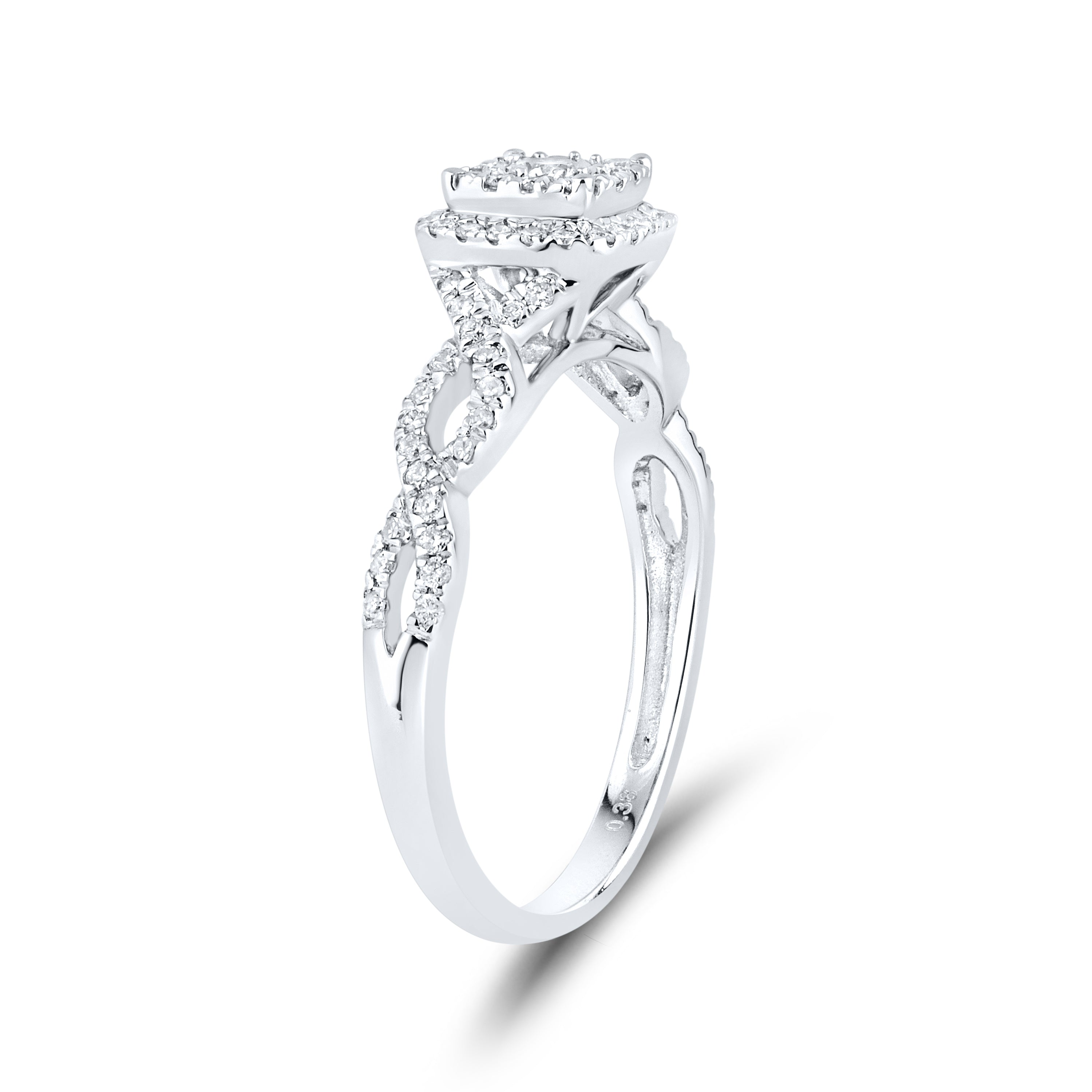 10kt White gold 0.37 CTW Fashion Diamond ring