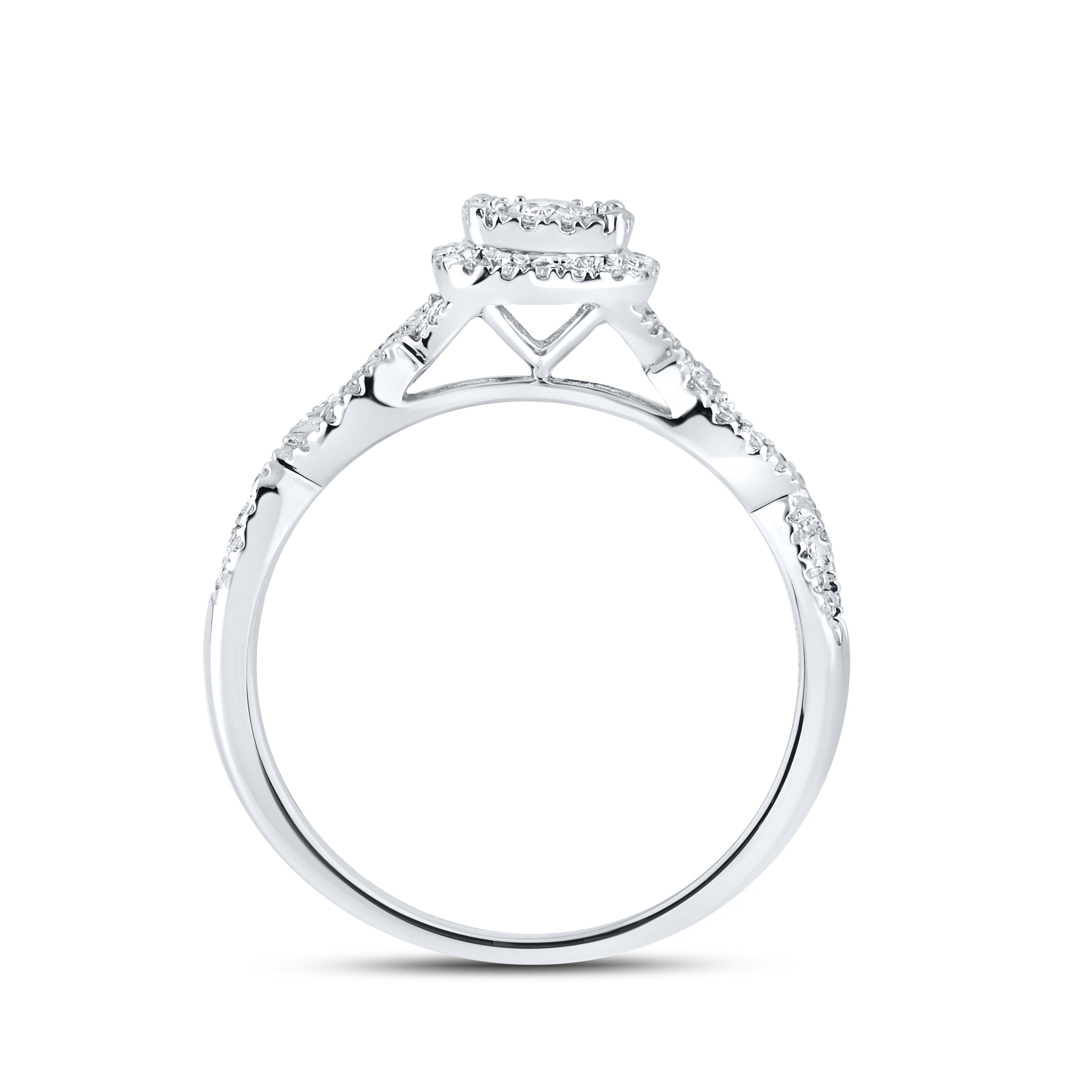 10kt White gold 0.37 CTW Fashion Diamond ring