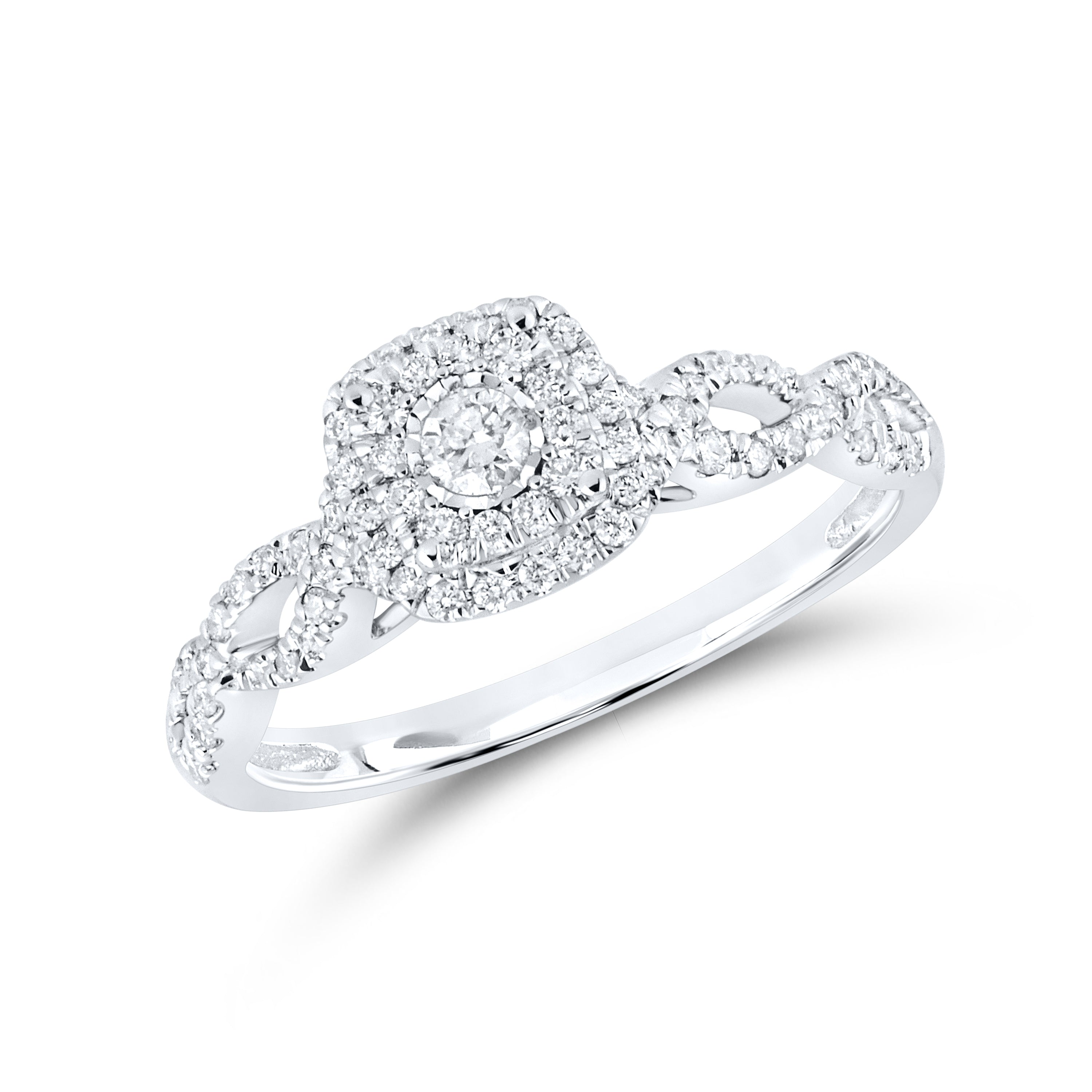 10kt White gold 0.37 CTW Fashion Diamond ring