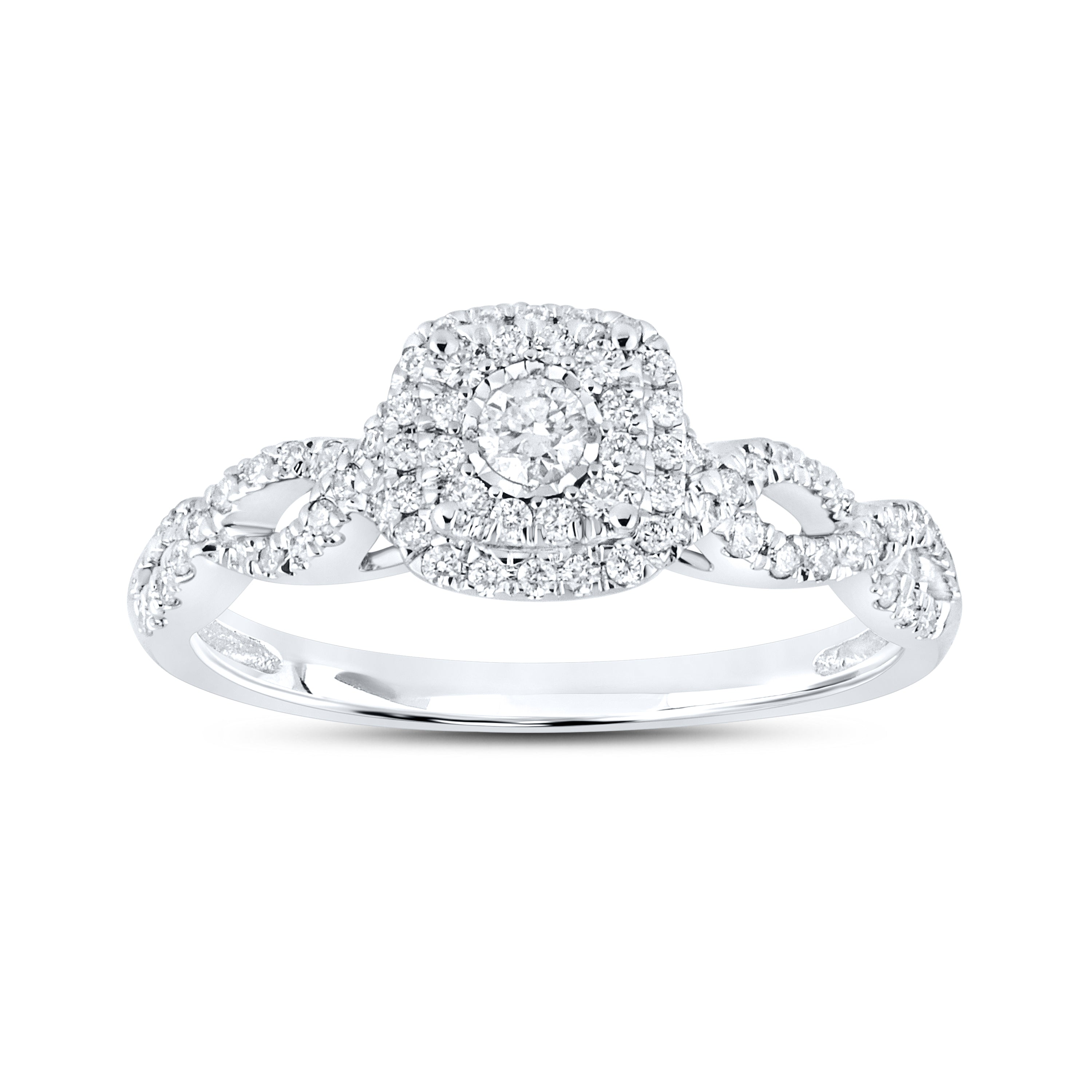 10kt White gold 0.37 CTW Fashion Diamond ring