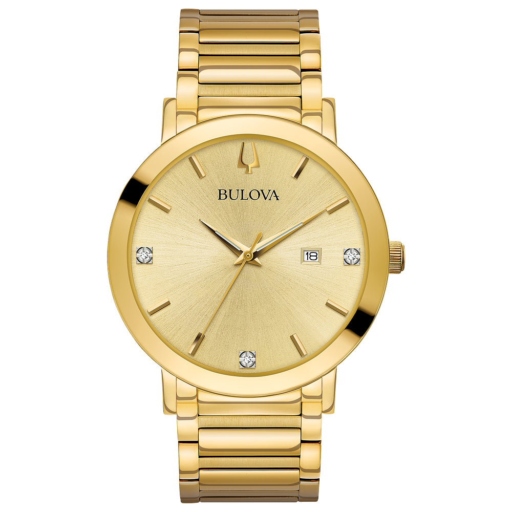 Bulova 97D115 Men’s Diamond-Accented Watch – Two-Tone Stainless Steel