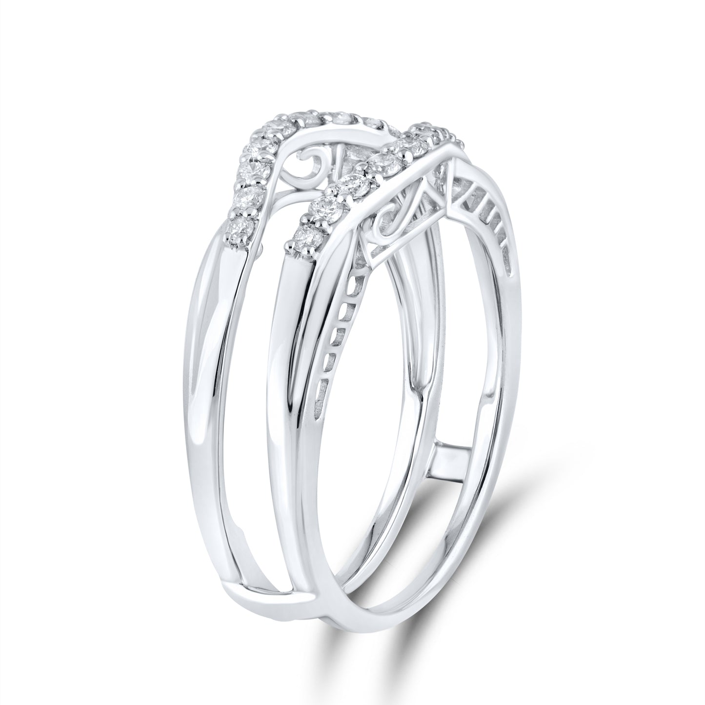 14K WHITE GOLD Diamond ENHANCER 0.27 CTW