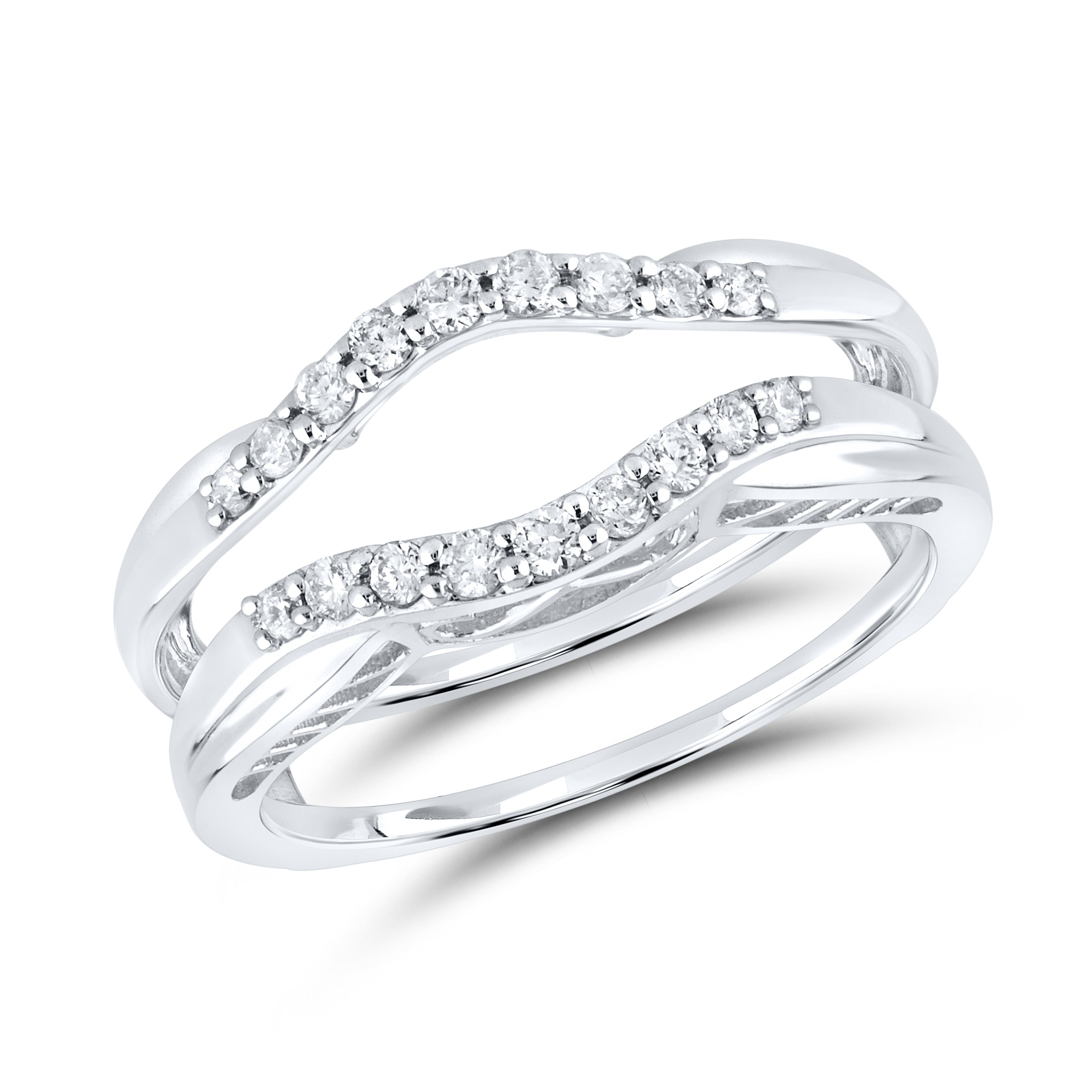 14K WHITE GOLD Diamond ENHANCER 0.27 CTW
