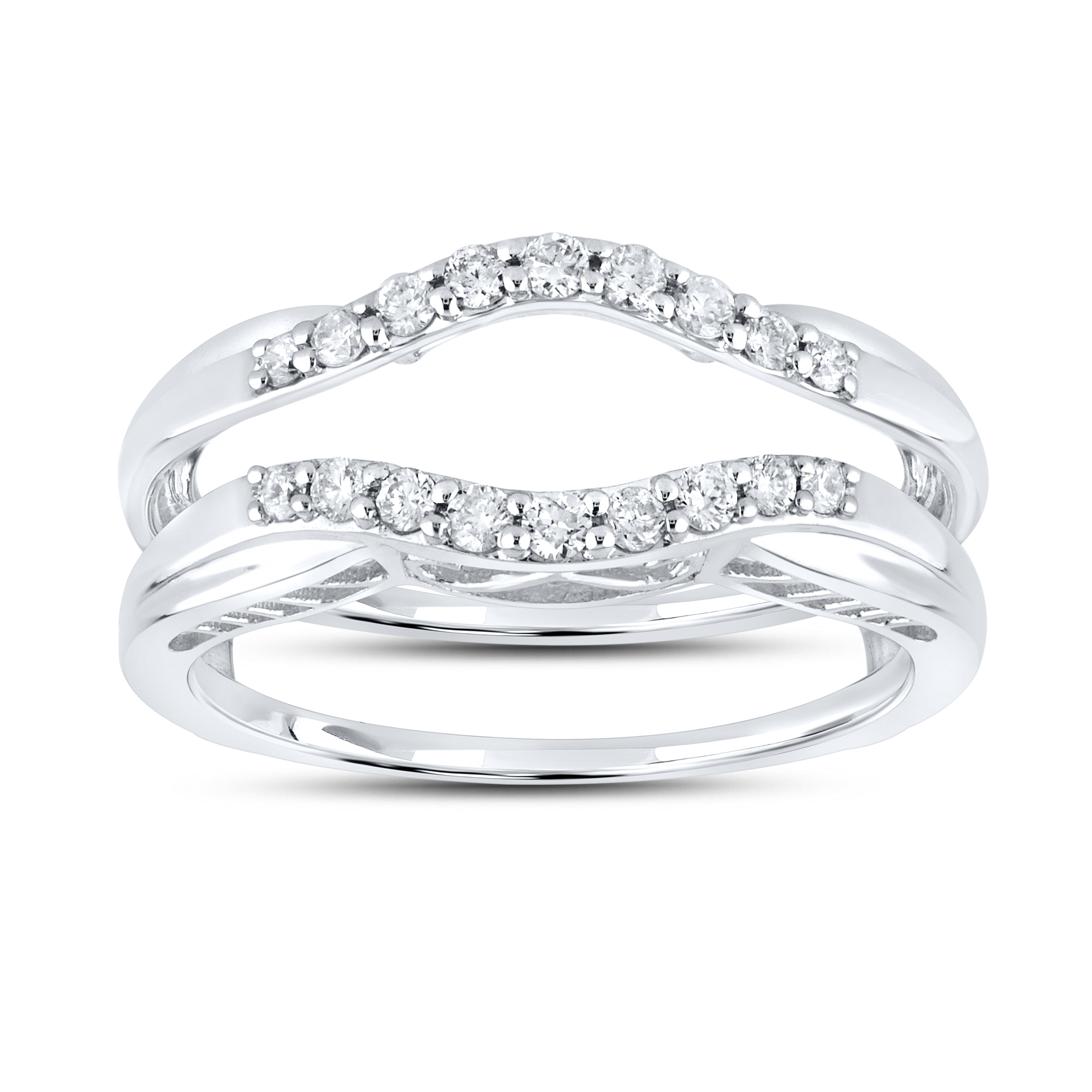14K WHITE GOLD Diamond ENHANCER 0.27 CTW