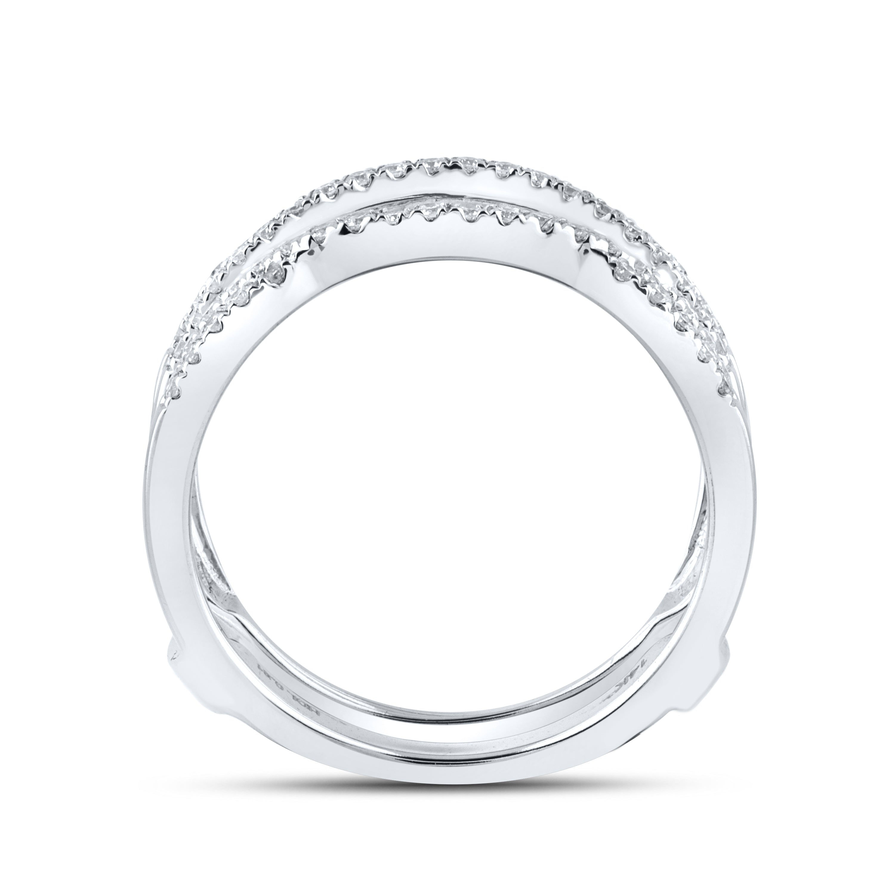 10K WHITE GOLD Natural Diamond ENHANCER 0.33 CTW