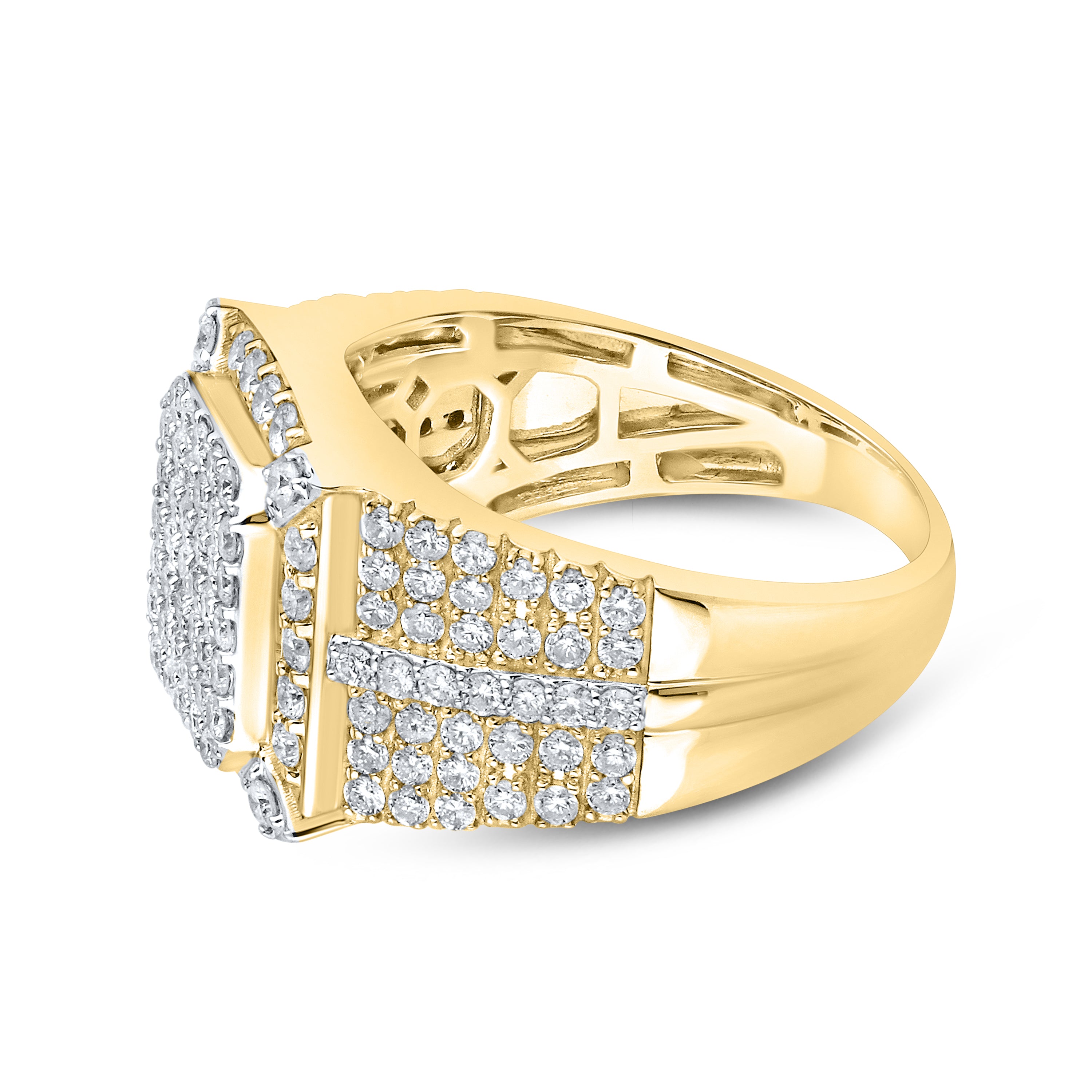 10KT YELLOW GOLD 1.93 CTW MEN'S DIAMOND RING