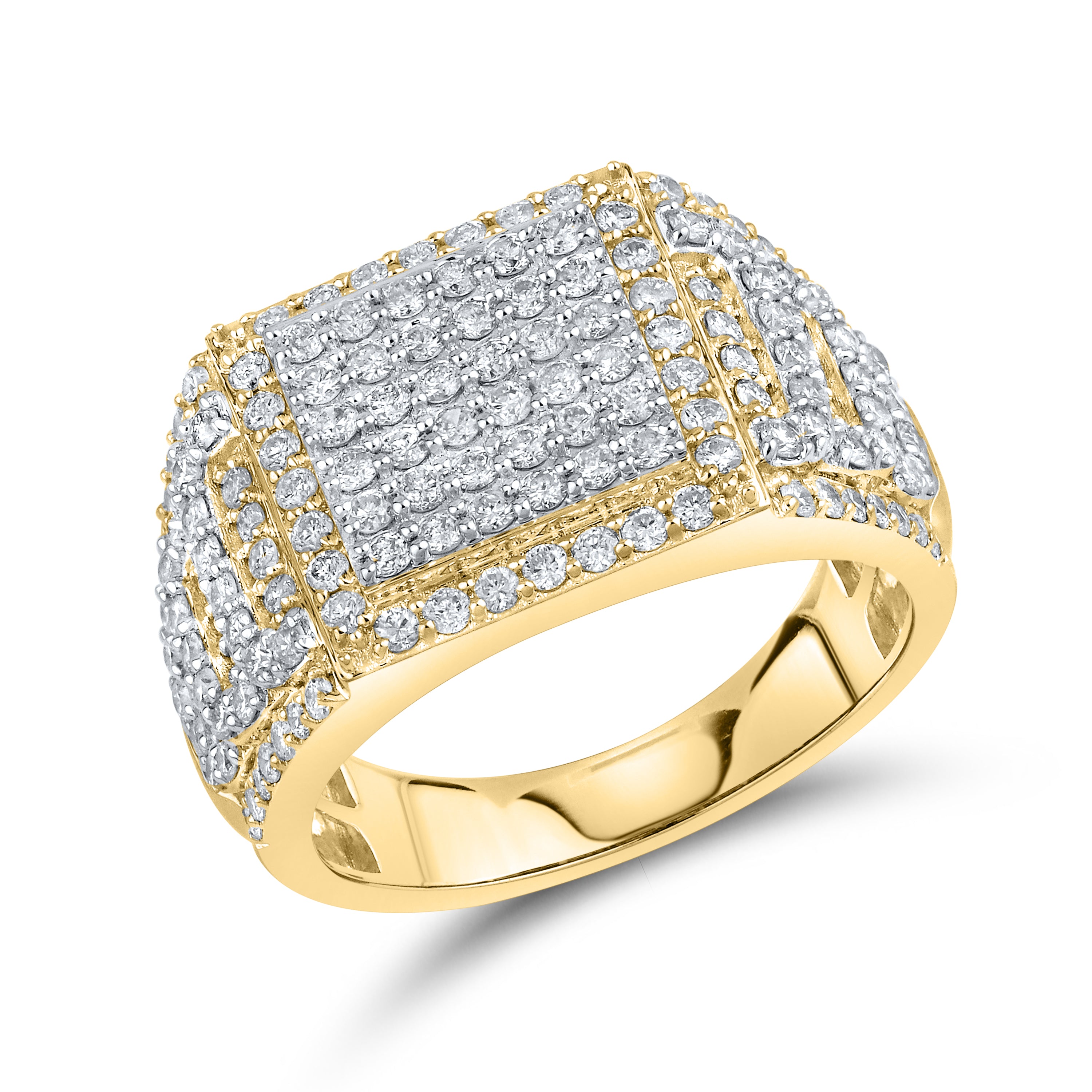 10KT YELLOW GOLD 1.95 CTW MEN'S DIAMOND RINGS