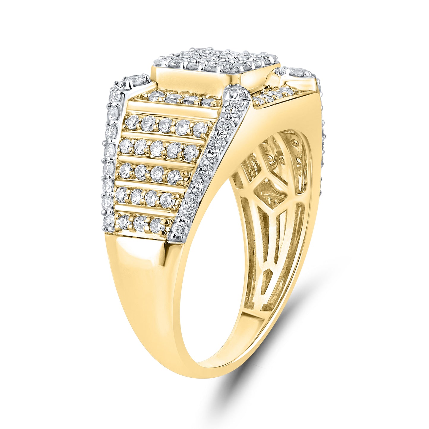 10K YELLOW GOLD MEN’S DIAMOND RING 1.4 CTW