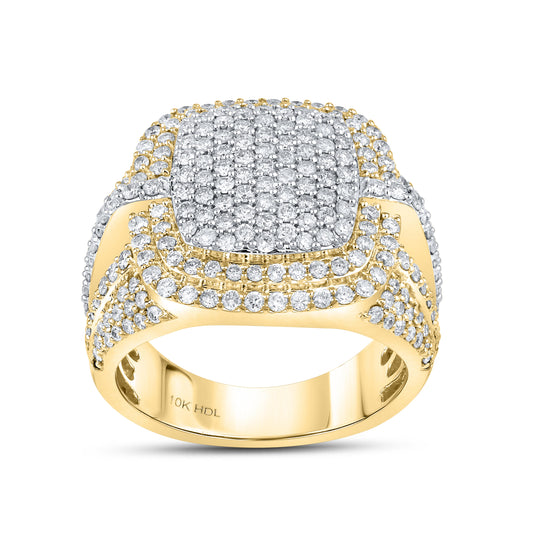 10KT YELLOW GOLD MEN’S DIAMOND RING 2.55 CTW