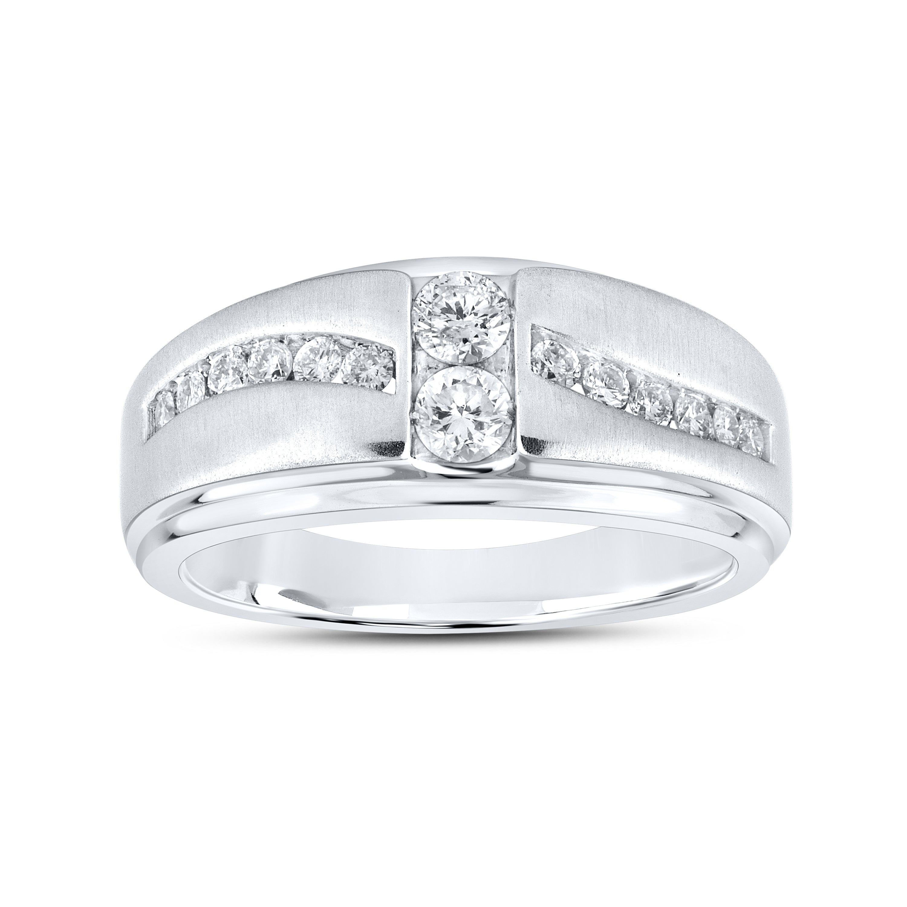 14KT WHITE GOLD 0.65 CTW MEN'S DIAMOND RING