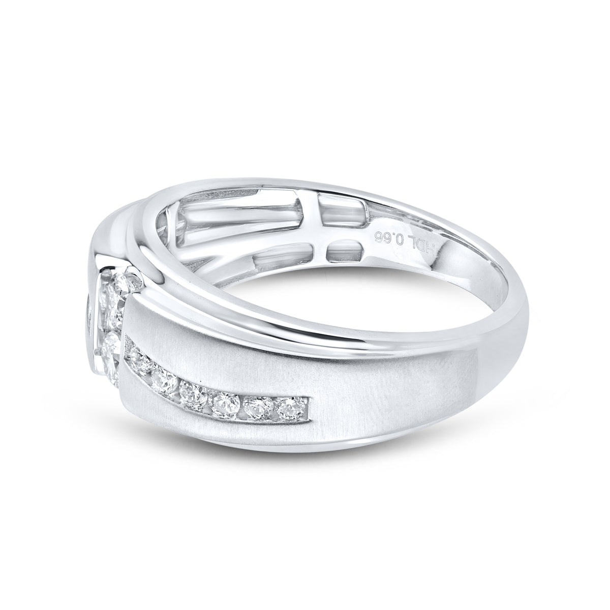 14KT WHITE GOLD 0.65 CTW MEN'S DIAMOND RING