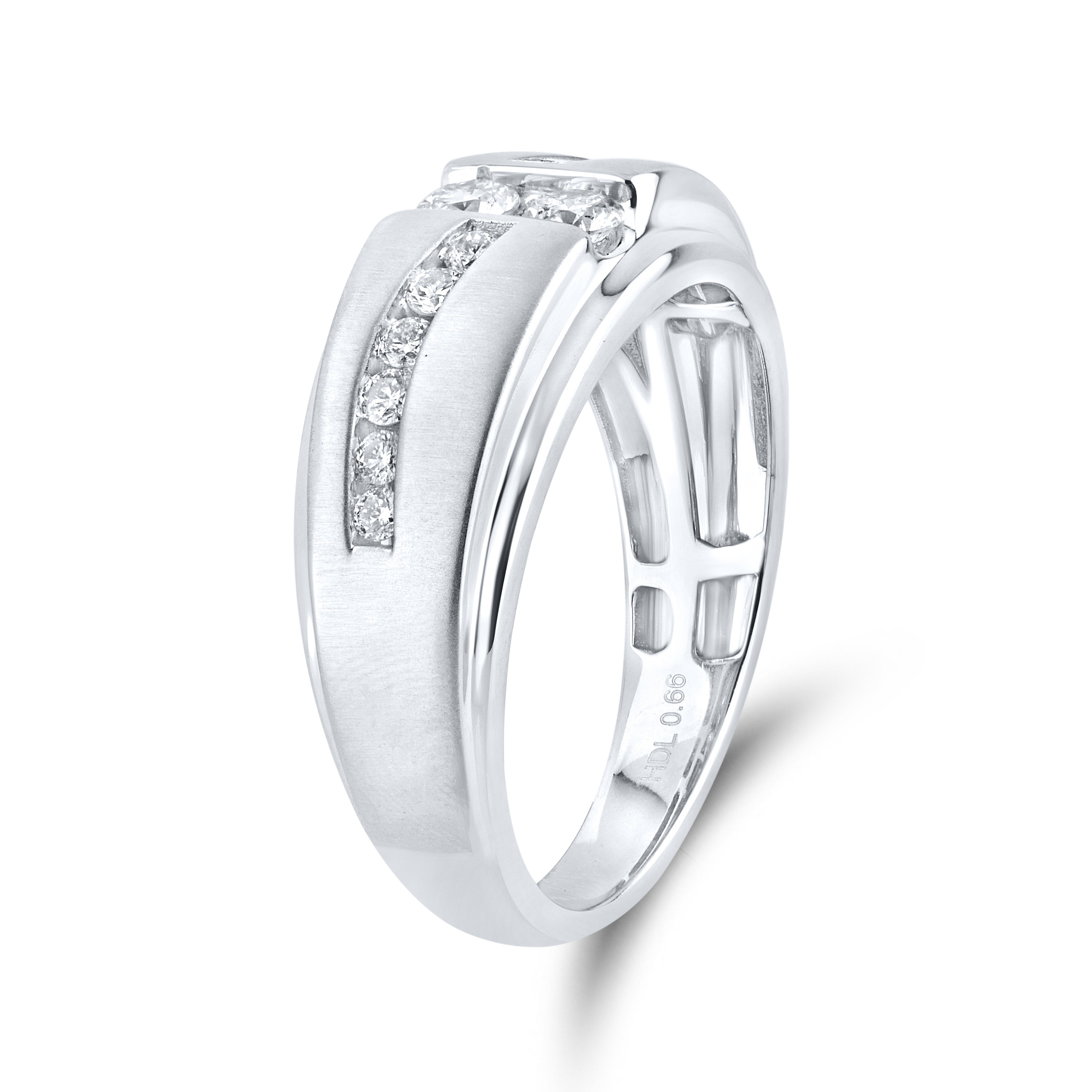 14KT WHITE GOLD 0.65 CTW MEN'S DIAMOND RING