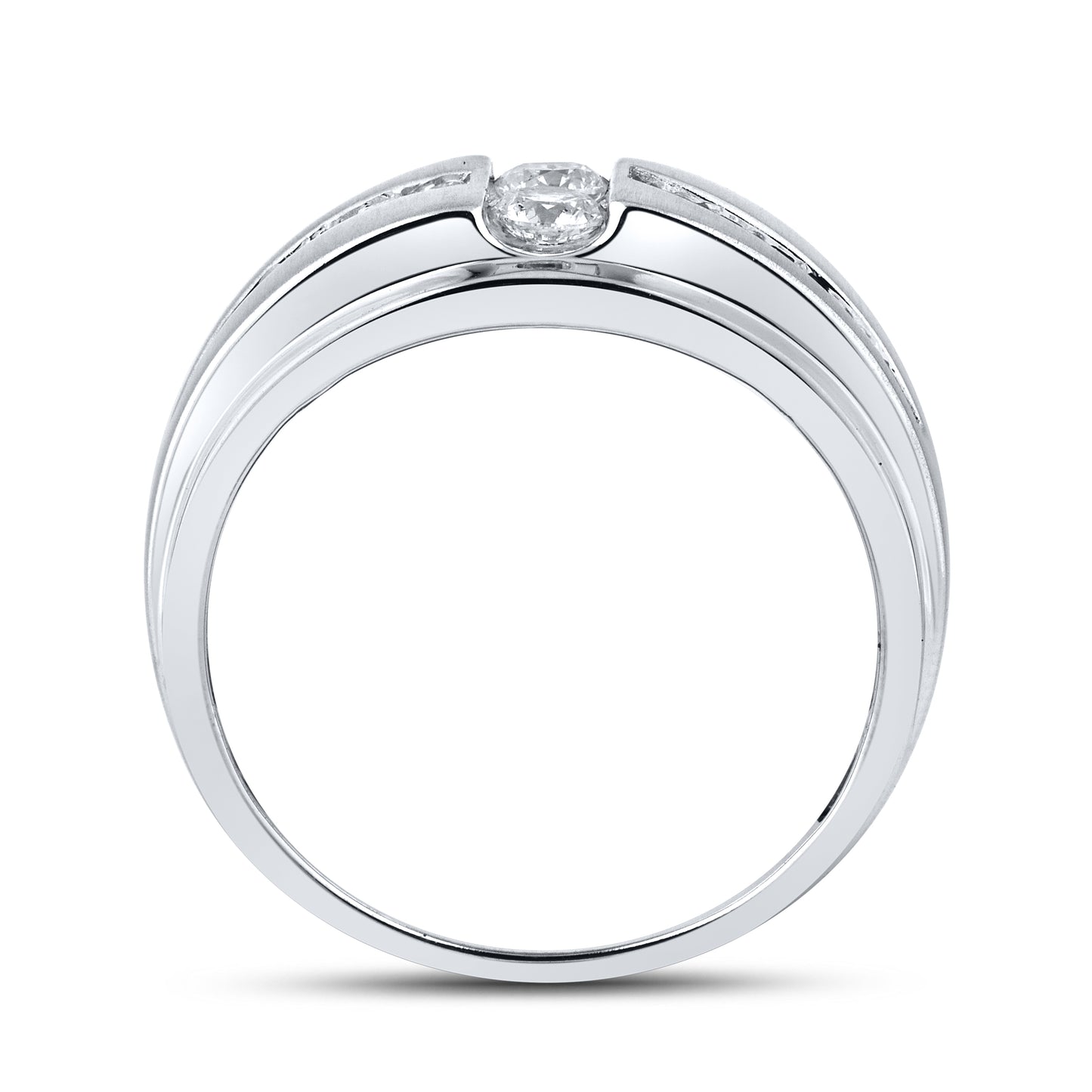 14KT WHITE GOLD 0.65 CTW MEN'S DIAMOND RING