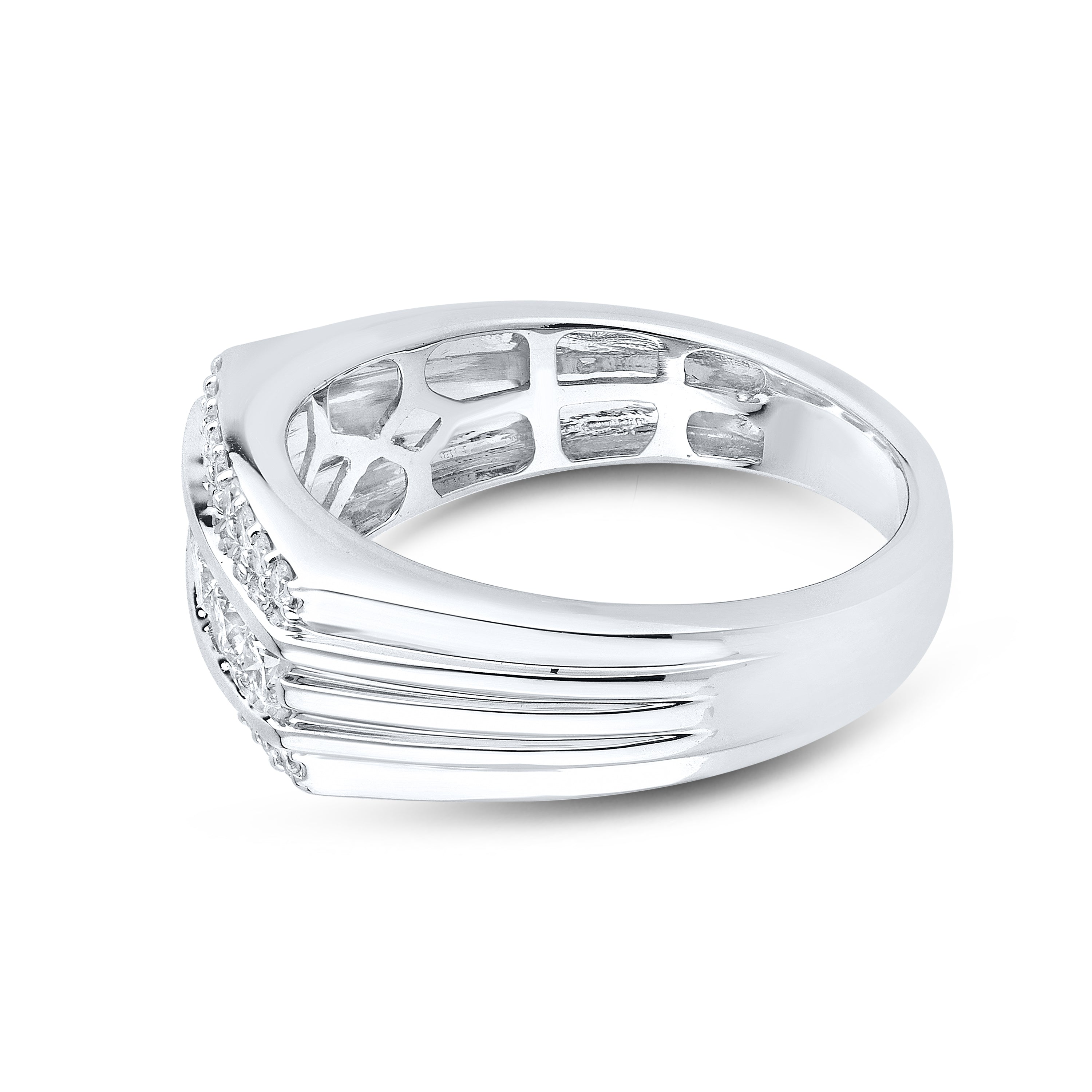 14KT WHITE GOLD 1.01 CTW MEN'S DIAMOND RING