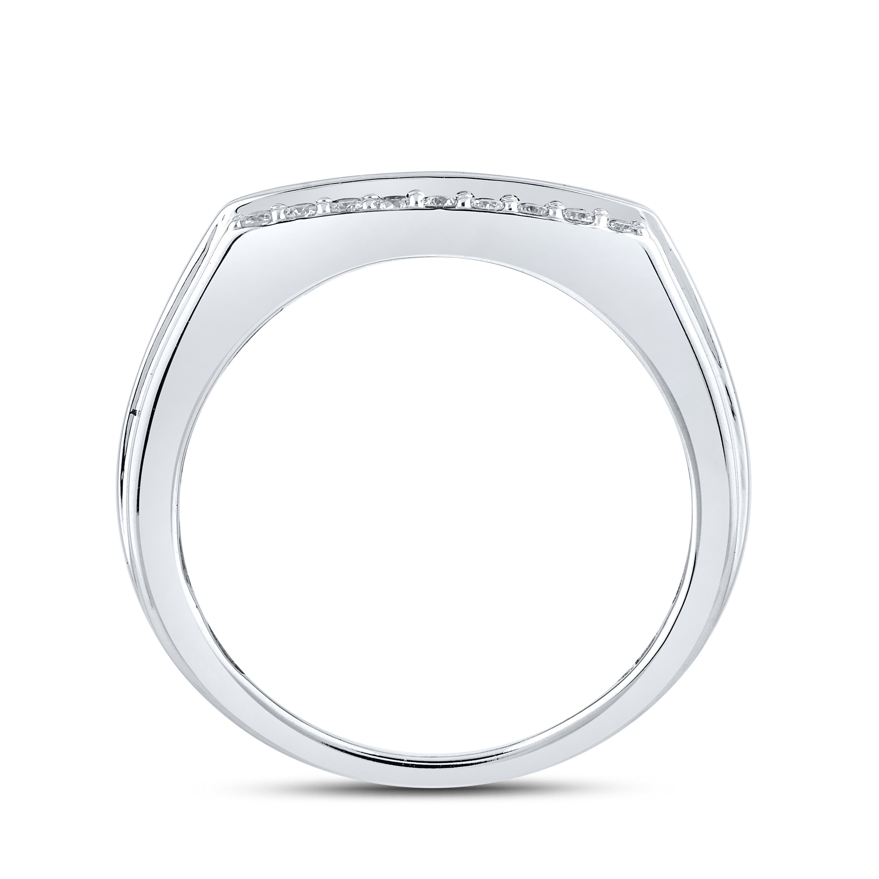 14KT WHITE GOLD 1.01 CTW MEN'S DIAMOND RING