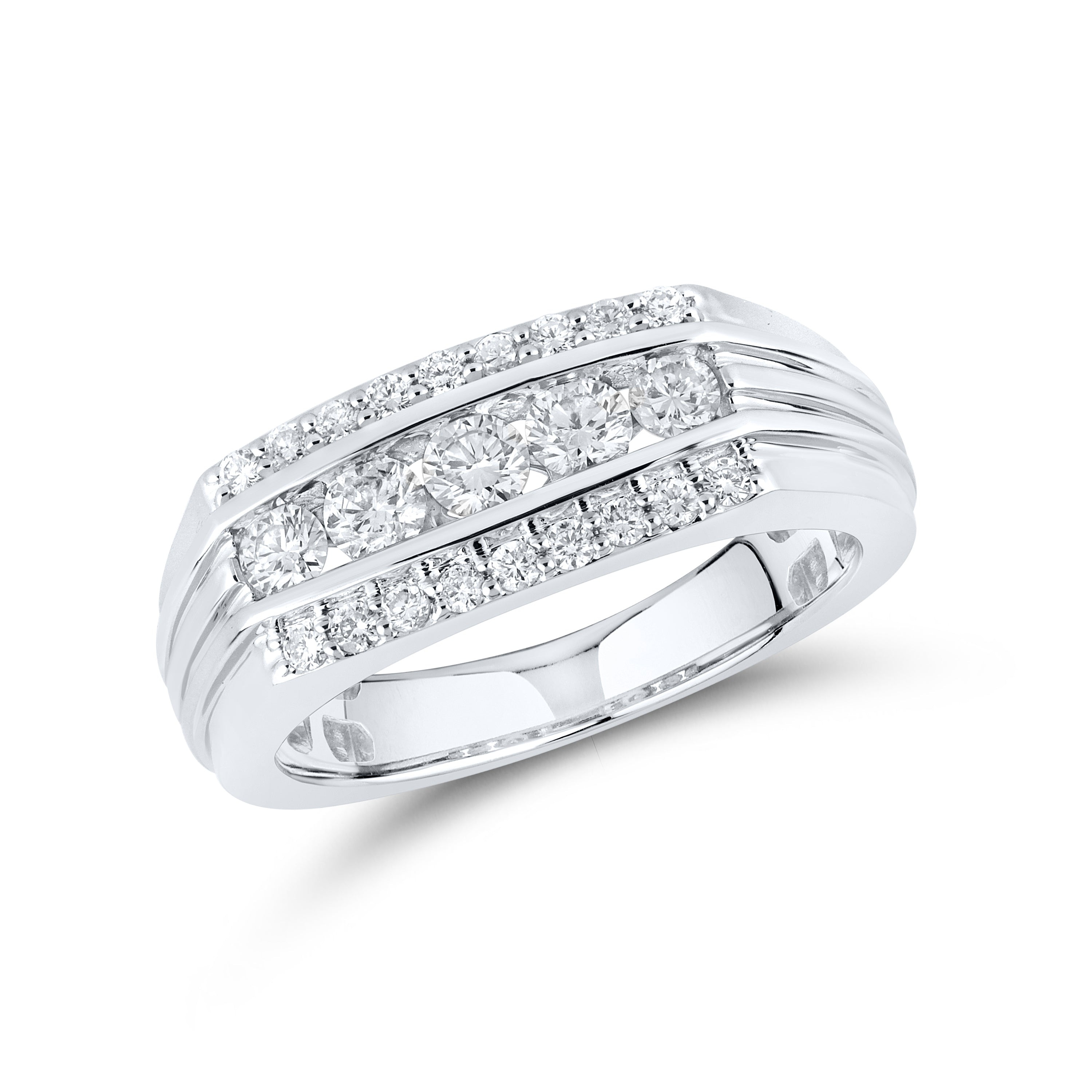 14KT WHITE GOLD 1.01 CTW MEN'S DIAMOND RING