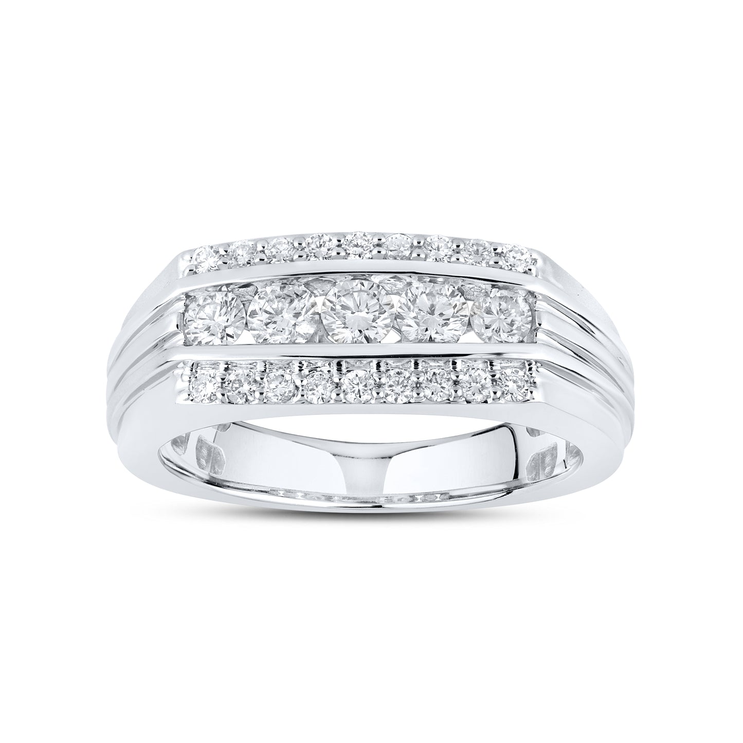 14KT WHITE GOLD 1.01 CTW MEN'S DIAMOND RING