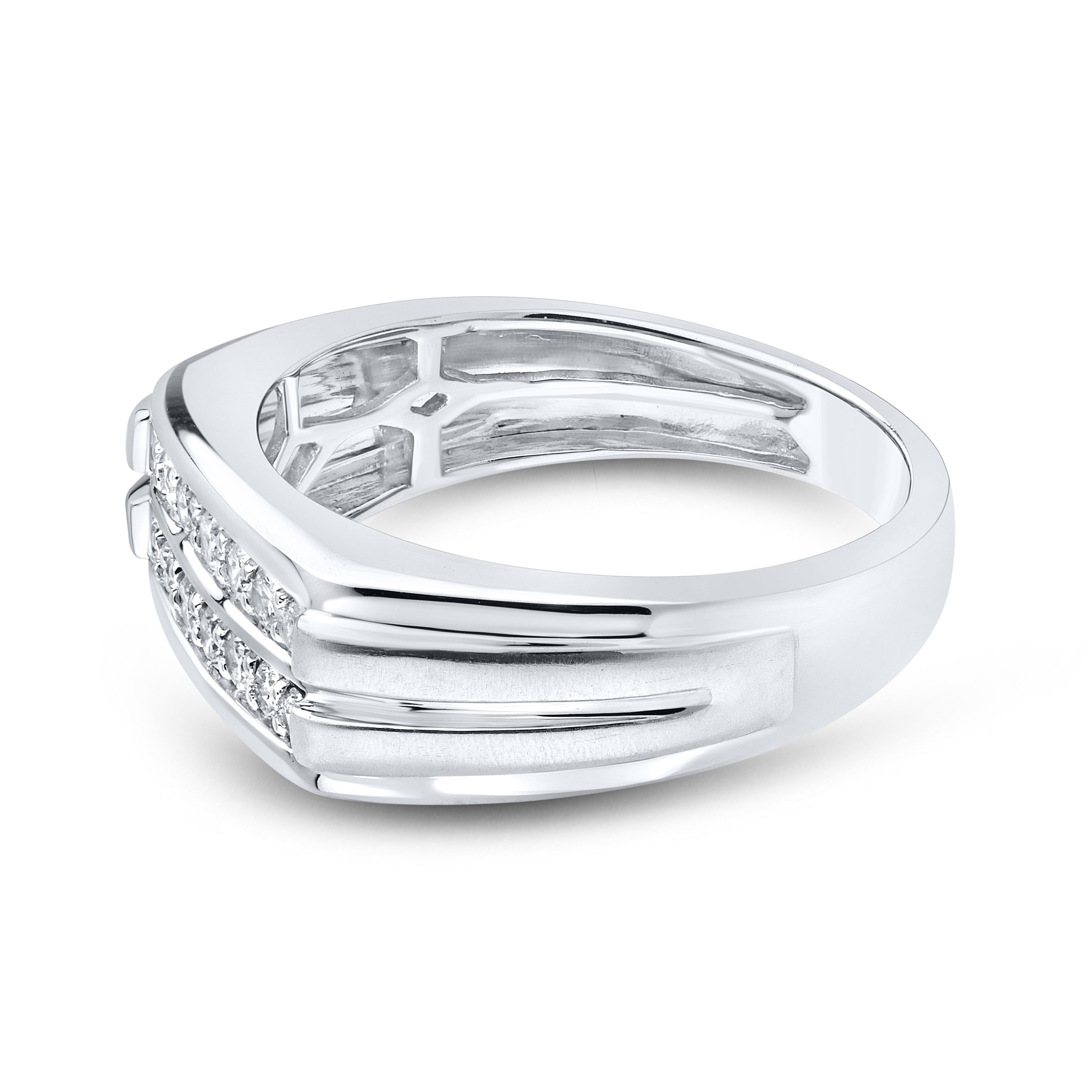 14KT WHITE GOLD 0.47 CTW MEN'S DIAMOND RING