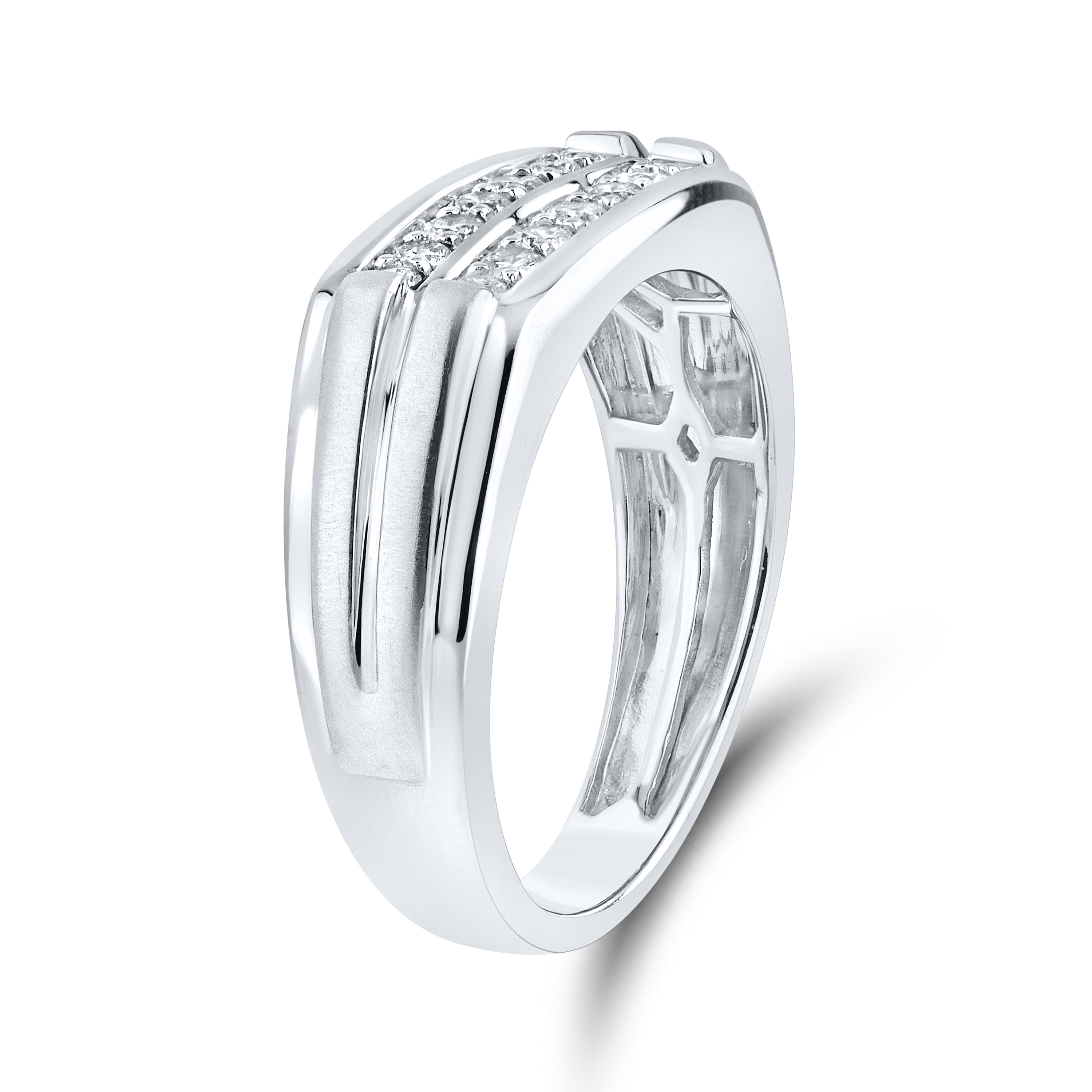 14KT WHITE GOLD 0.47 CTW MEN'S DIAMOND RING