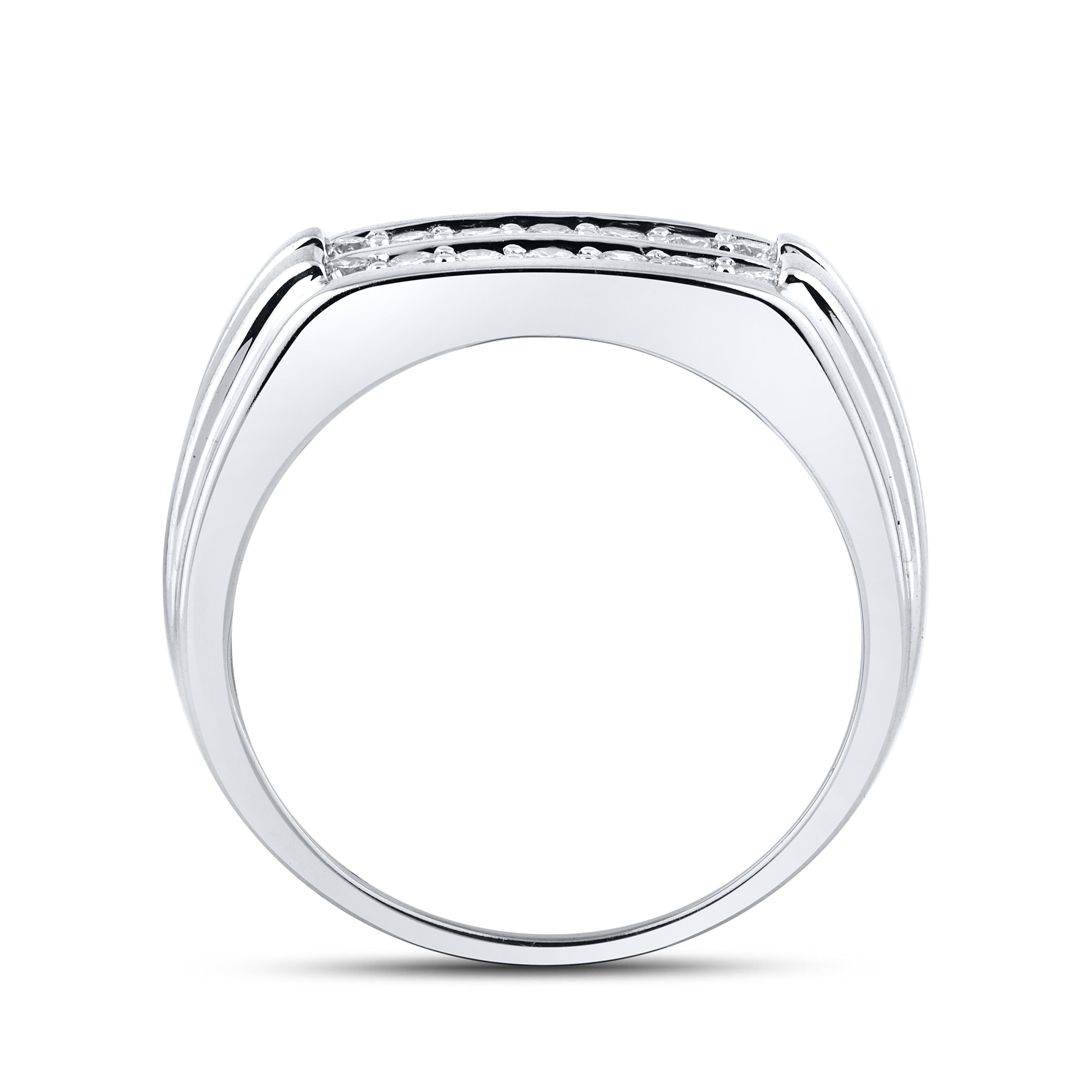 14KT WHITE GOLD 0.47 CTW MEN'S DIAMOND RING