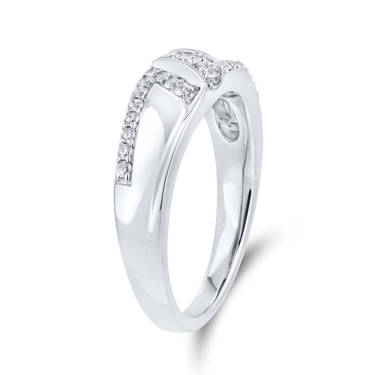 14KT WHITE GOLD 0.48 CTW MEN'S DIAMOND RING