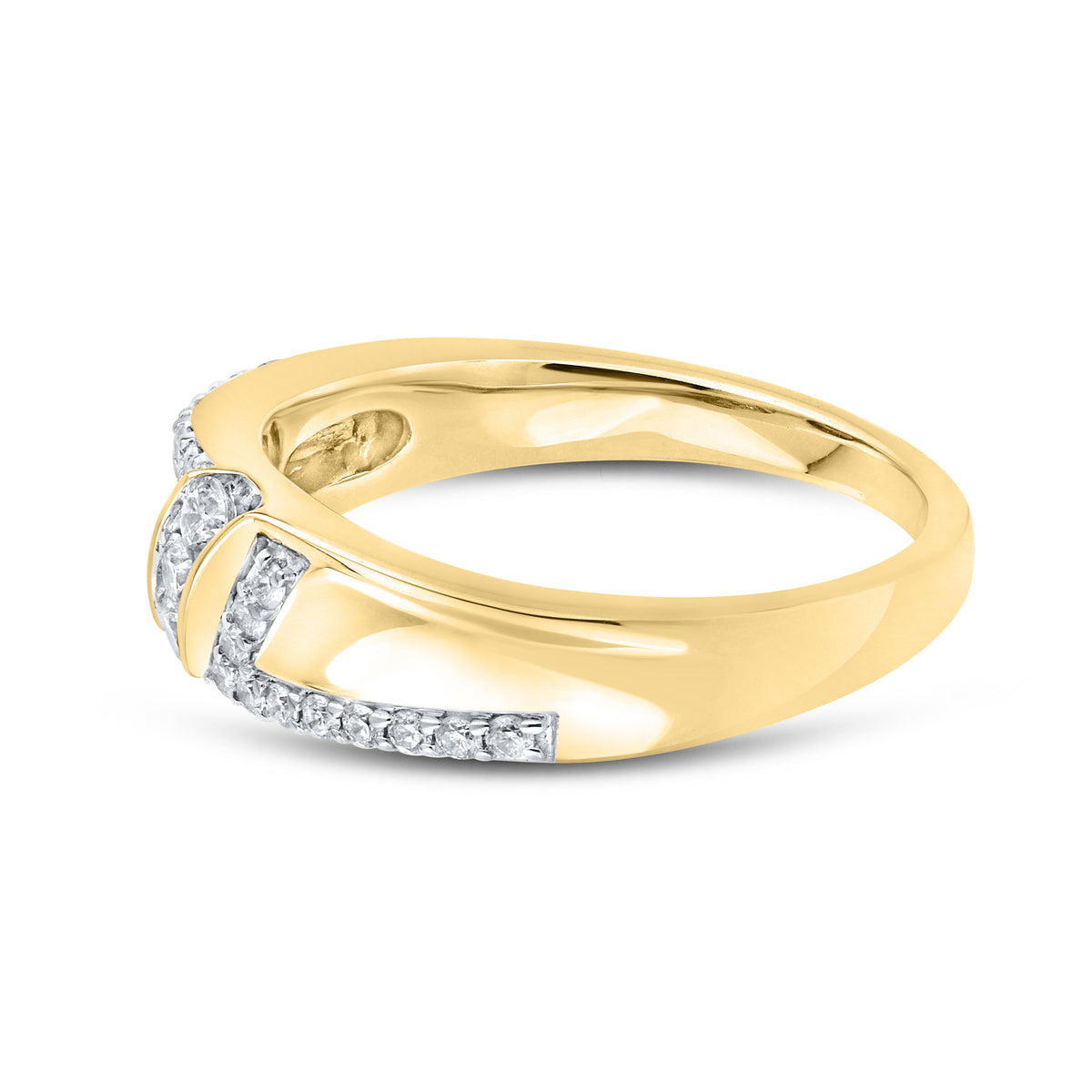 14KT YELLOW GOLD 0.50 CTW MEN'S DIAMOND RING
