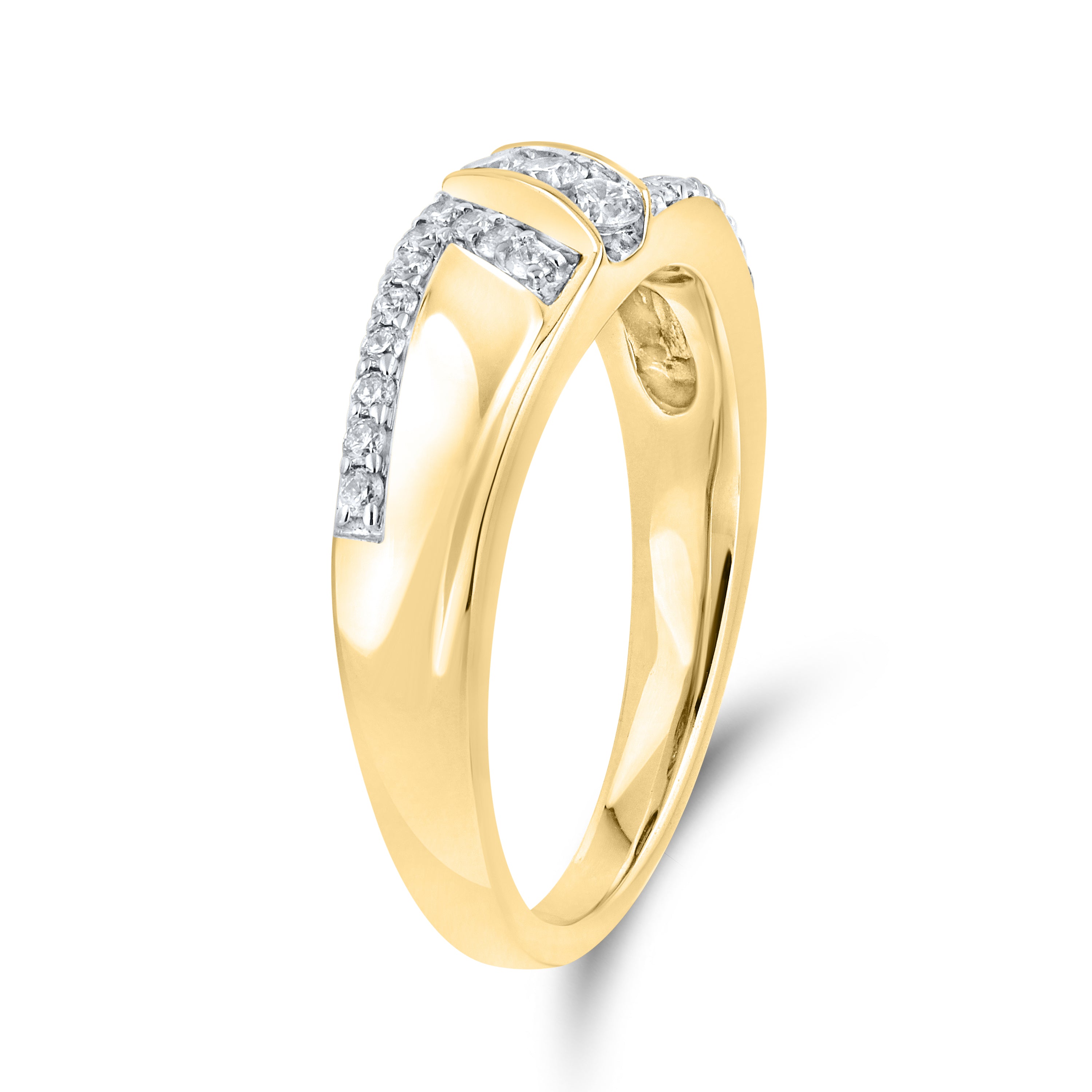 14KT YELLOW GOLD 0.50 CTW MEN'S DIAMOND RING