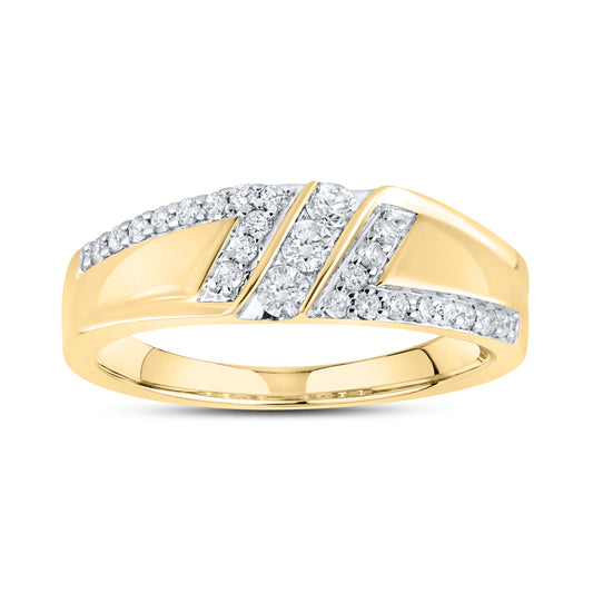 14KT YELLOW GOLD 0.50 CTW MEN'S DIAMOND RING