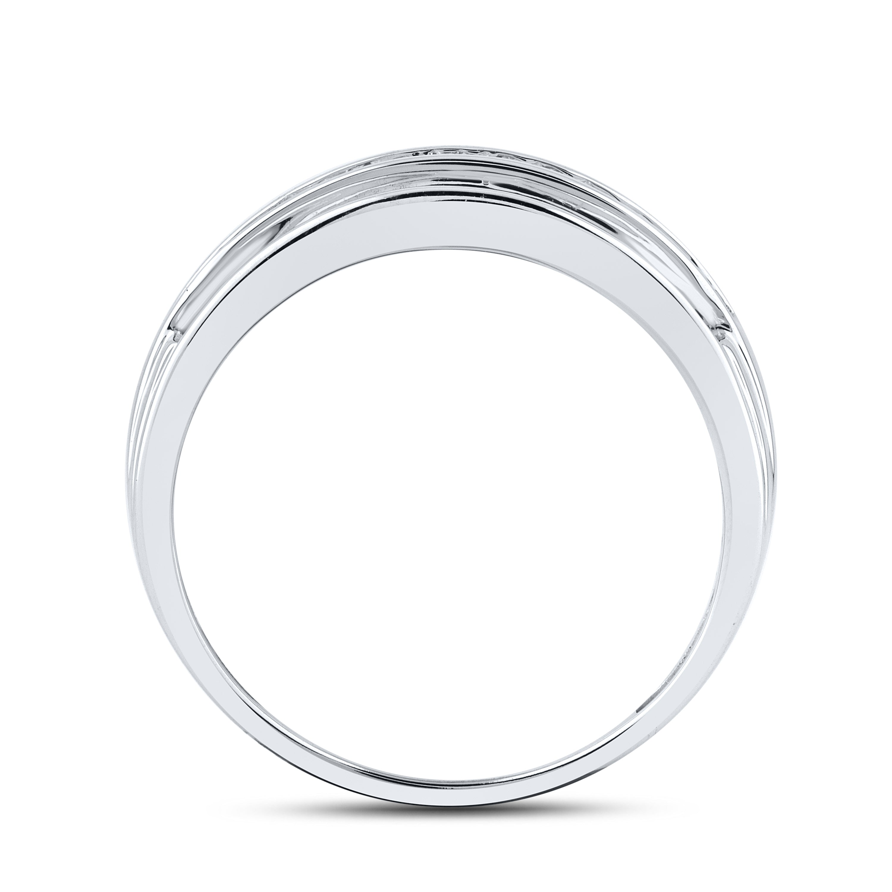 14KT WHITE GOLD 0.27 CTW MEN’S DIAMOND BAND