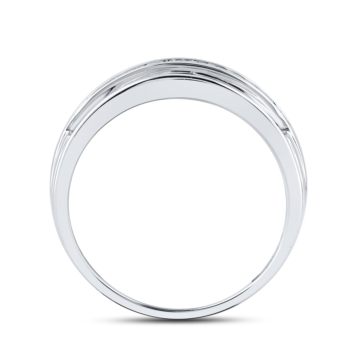 14KT WHITE GOLD 0.27 CTW MEN’S DIAMOND BAND