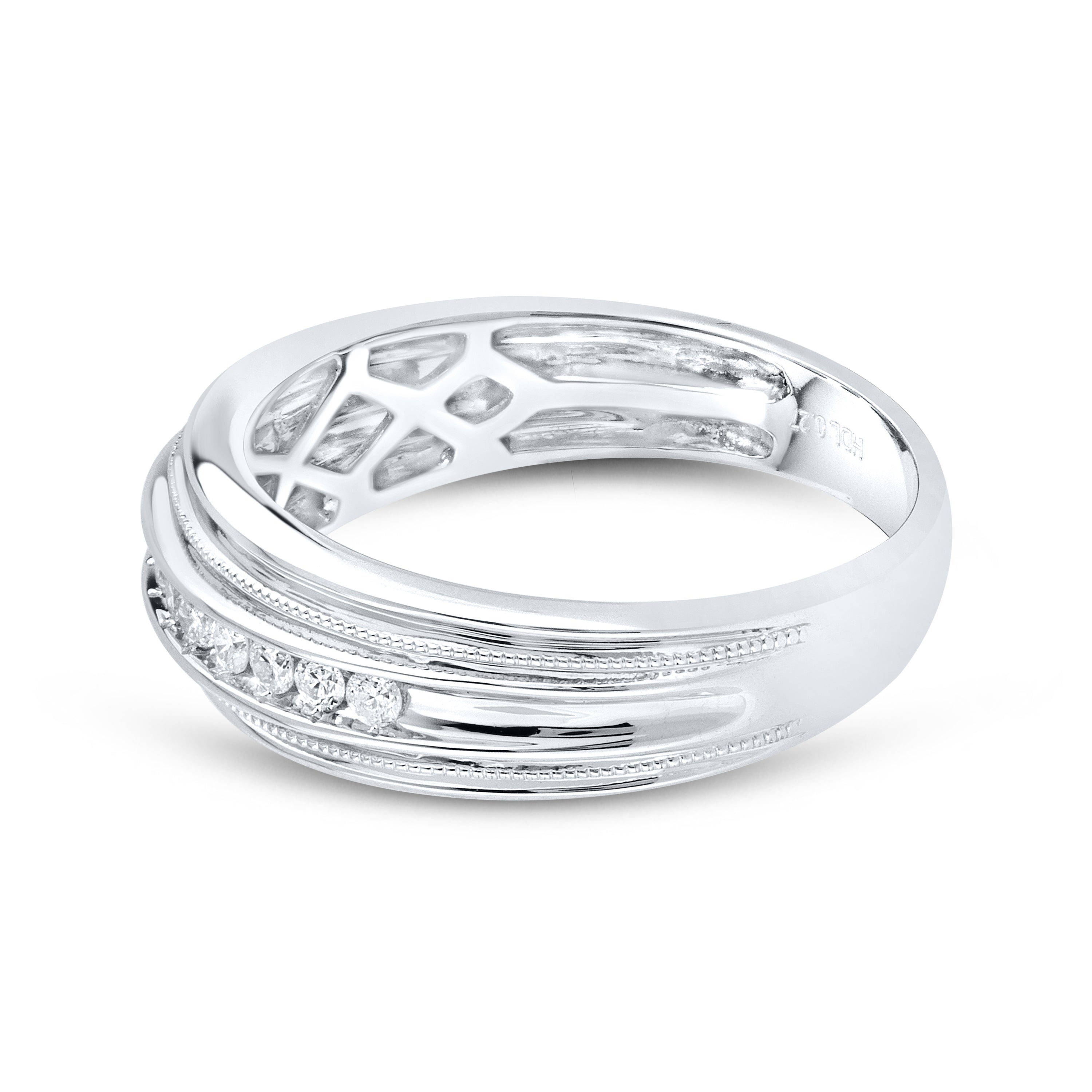 10KT WHITE GOLD 0.26 CTW MEN'S DIAMOND RING