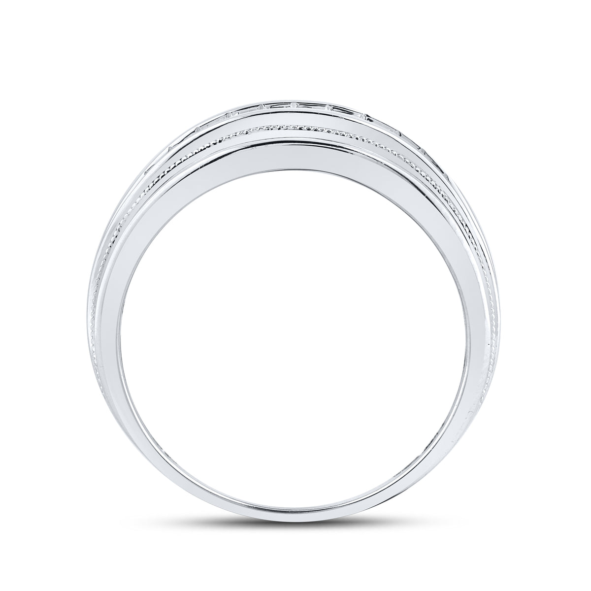 10KT WHITE GOLD 0.26 CTW MEN'S DIAMOND RING