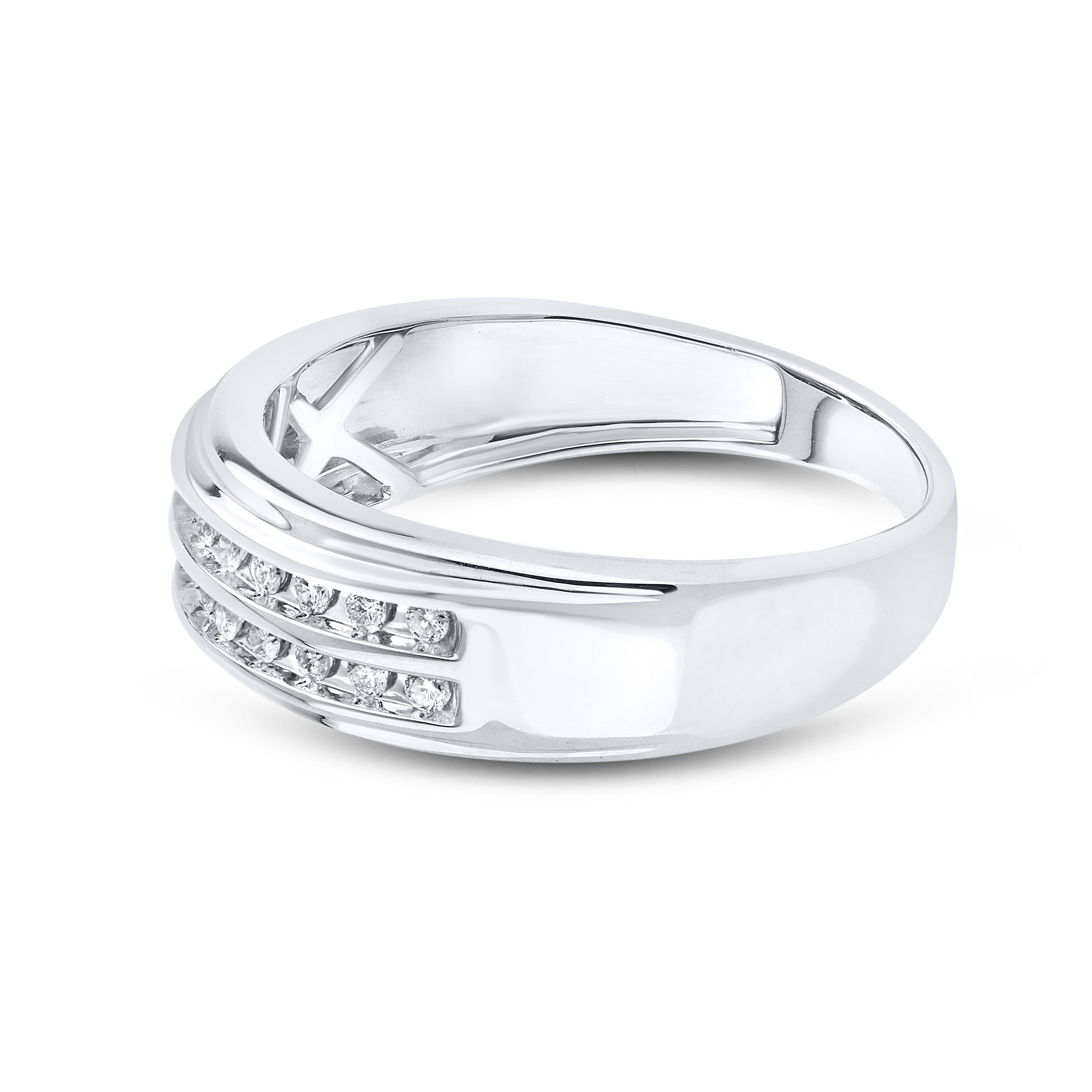 10KT WHITE GOLD 0.26 CTW MEN’S DIAMOND RING