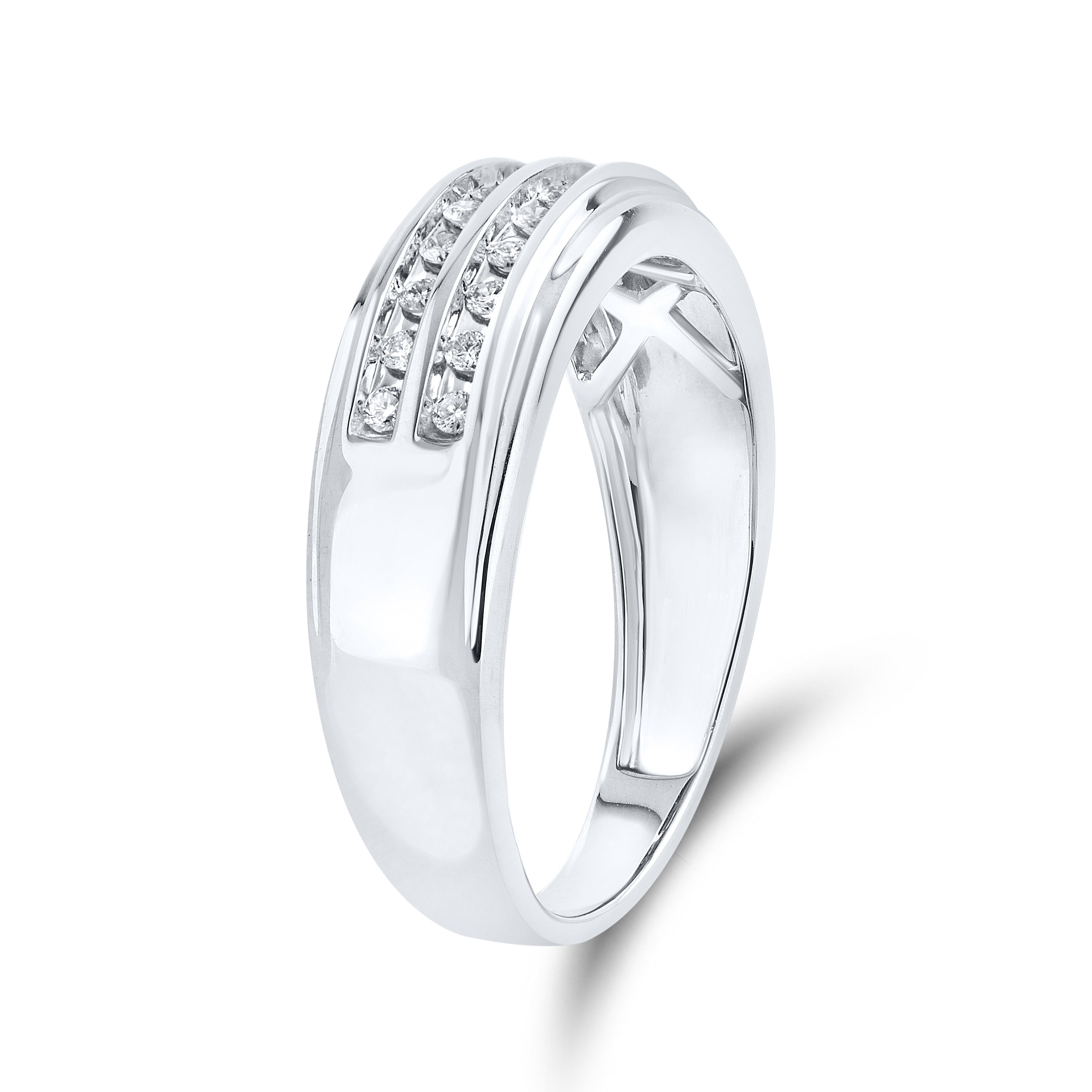 10KT WHITE GOLD 0.26 CTW MEN’S DIAMOND RING