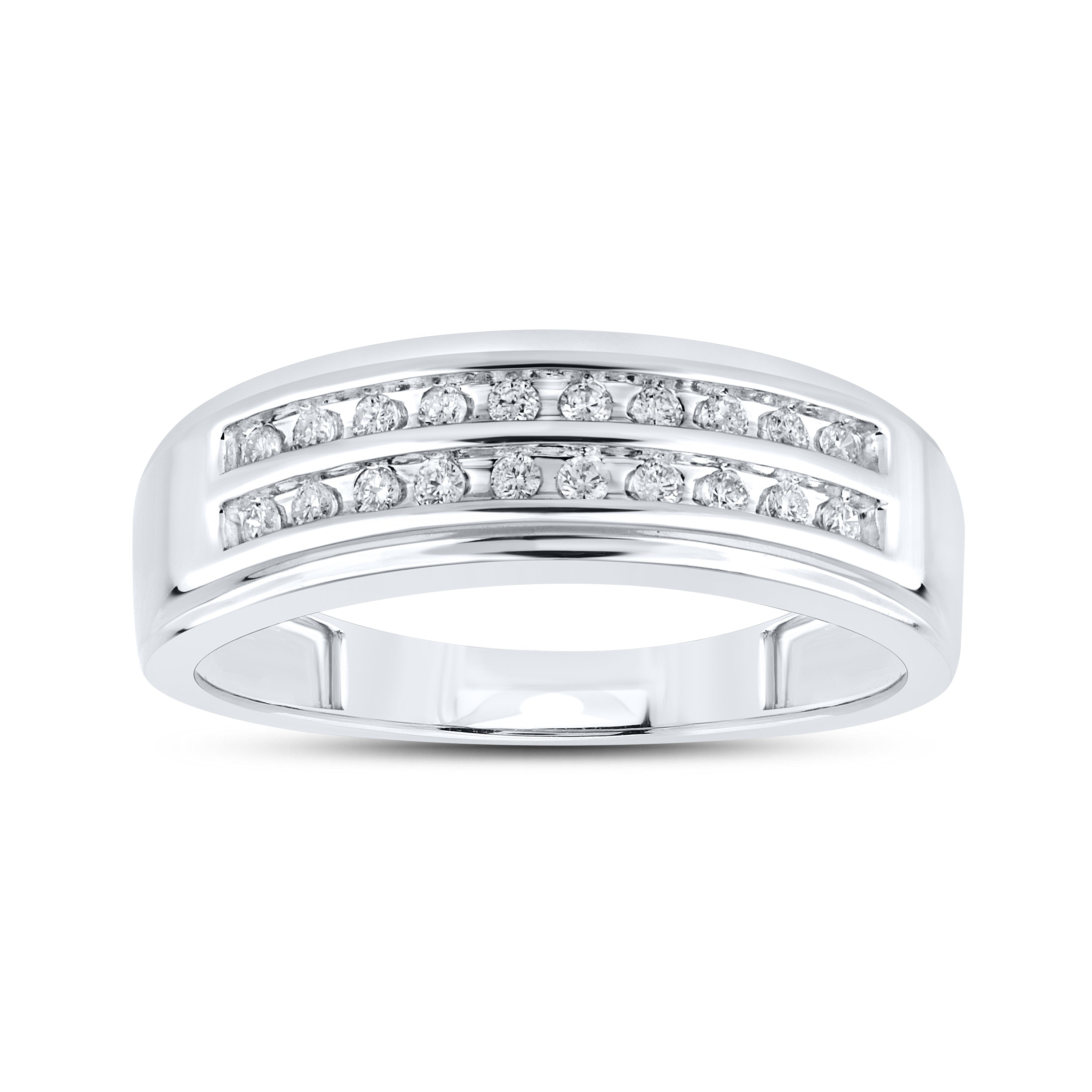 10KT WHITE GOLD 0.26 CTW MEN’S DIAMOND RING