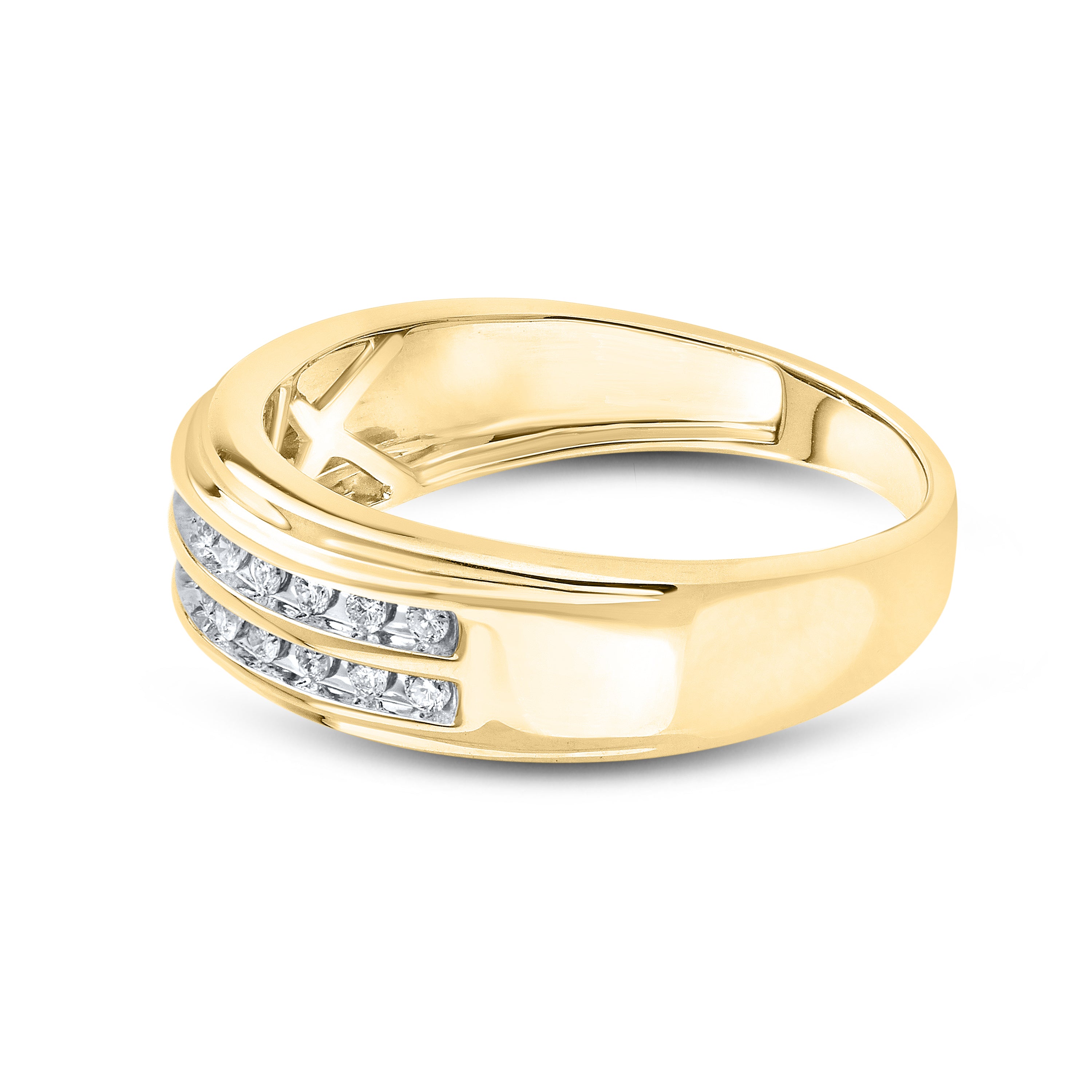 10KT YELLOW GOLD 0.24 CTW MEN’S DIAMOND RING