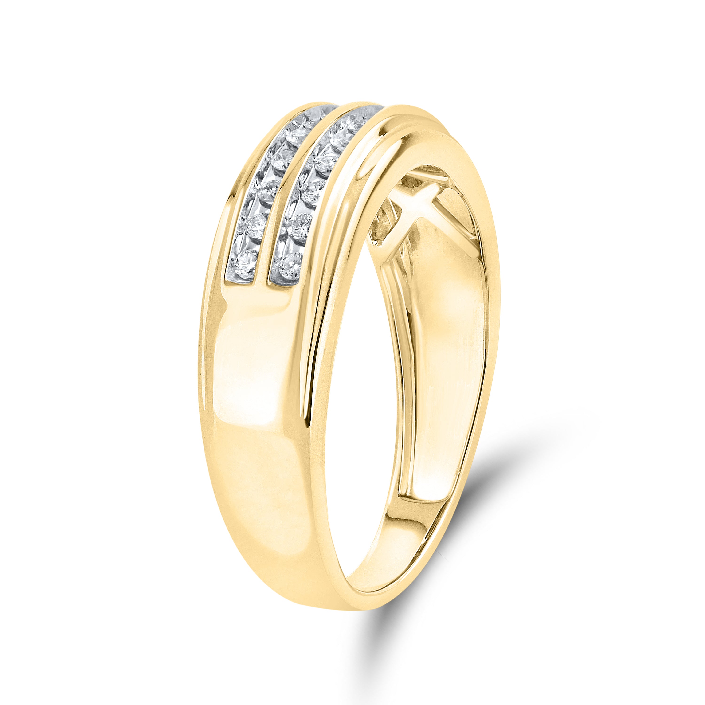 10KT YELLOW GOLD 0.24 CTW MEN’S DIAMOND RING