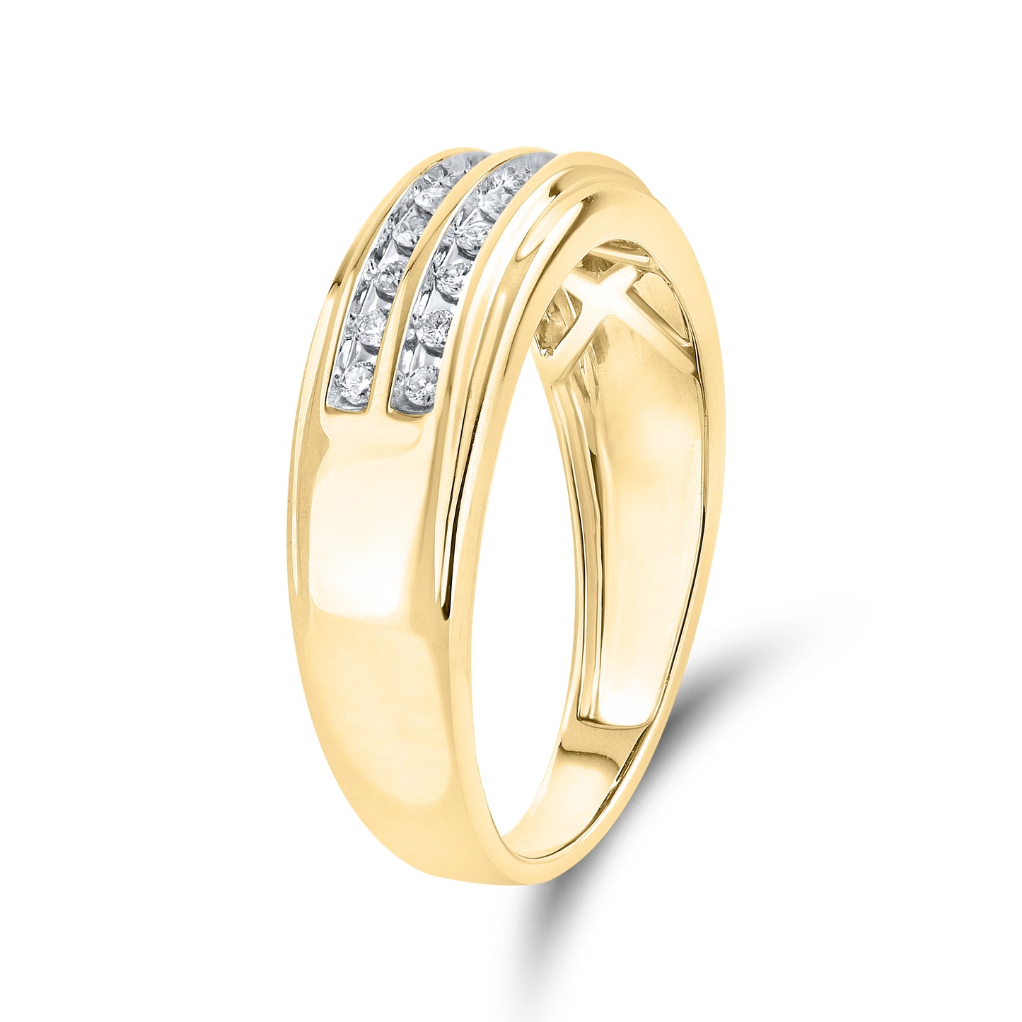 10KT YELLOW GOLD 0.24 CTW MEN’S DIAMOND RING