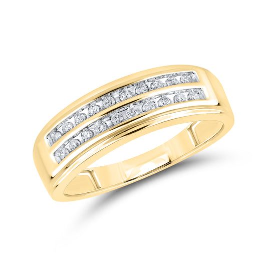 10KT YELLOW GOLD 0.24 CTW MEN’S DIAMOND RING