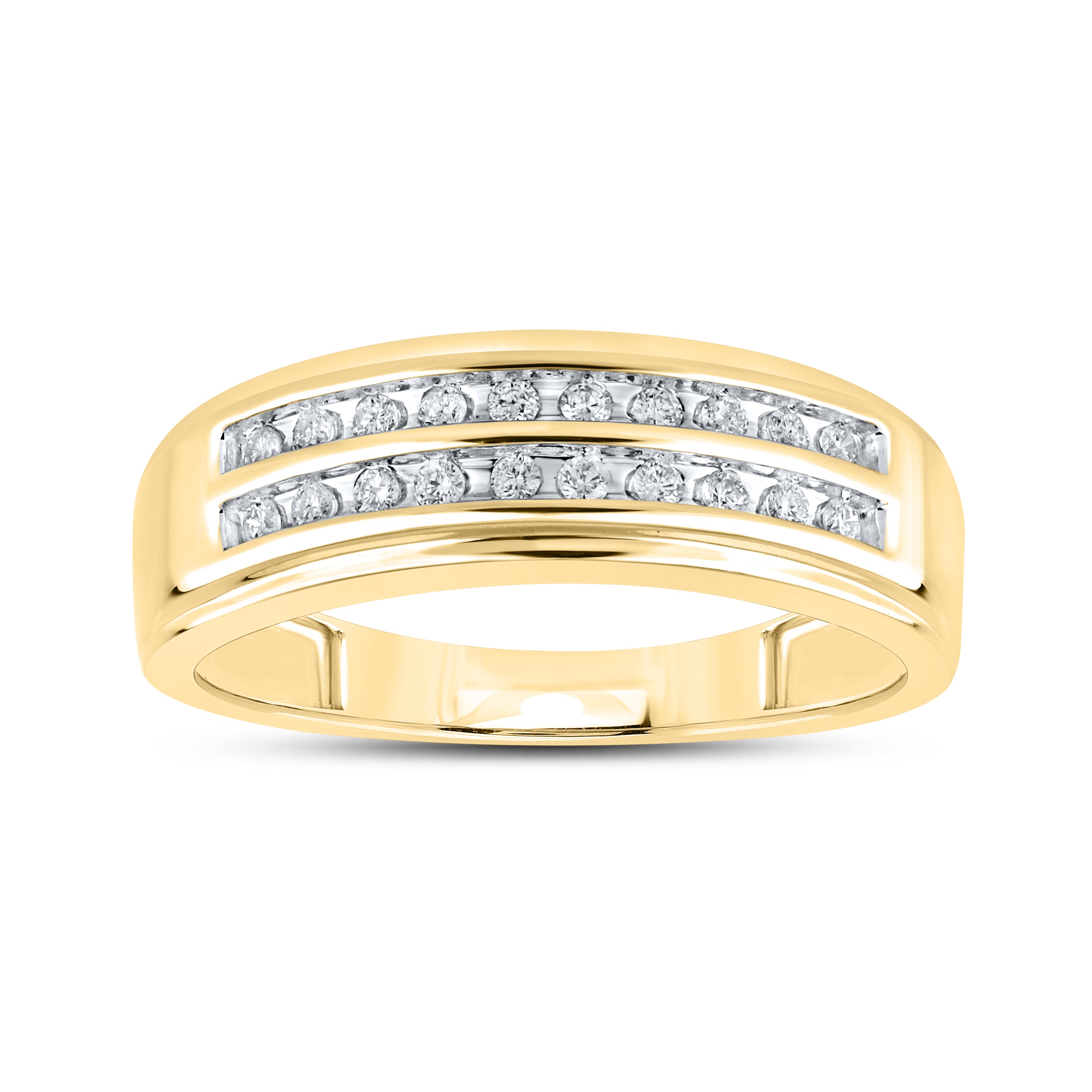10KT YELLOW GOLD 0.24 CTW MEN’S DIAMOND RING