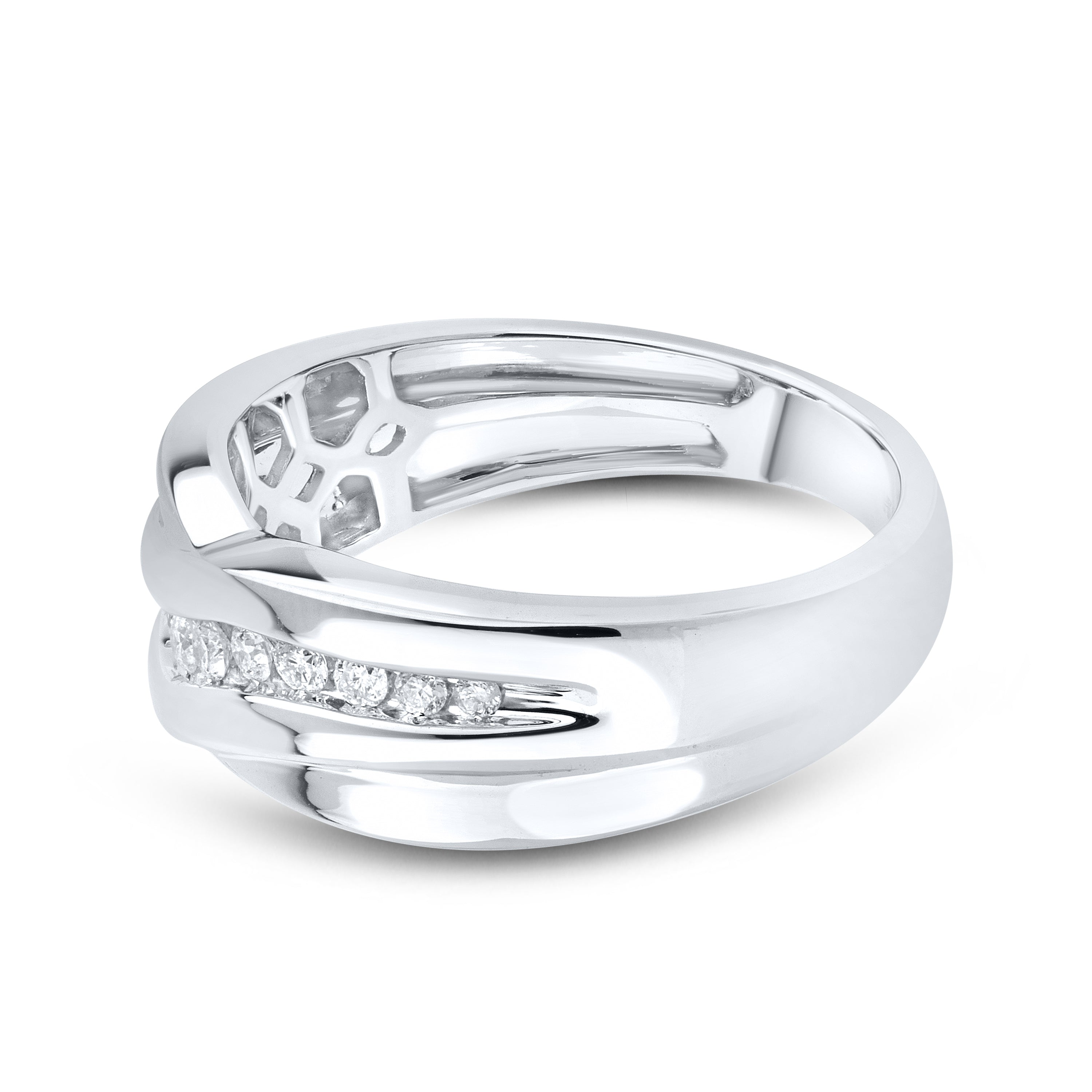 10KT WHITE GOLD 0.25 CTW MEN’S DIAMOND BAND