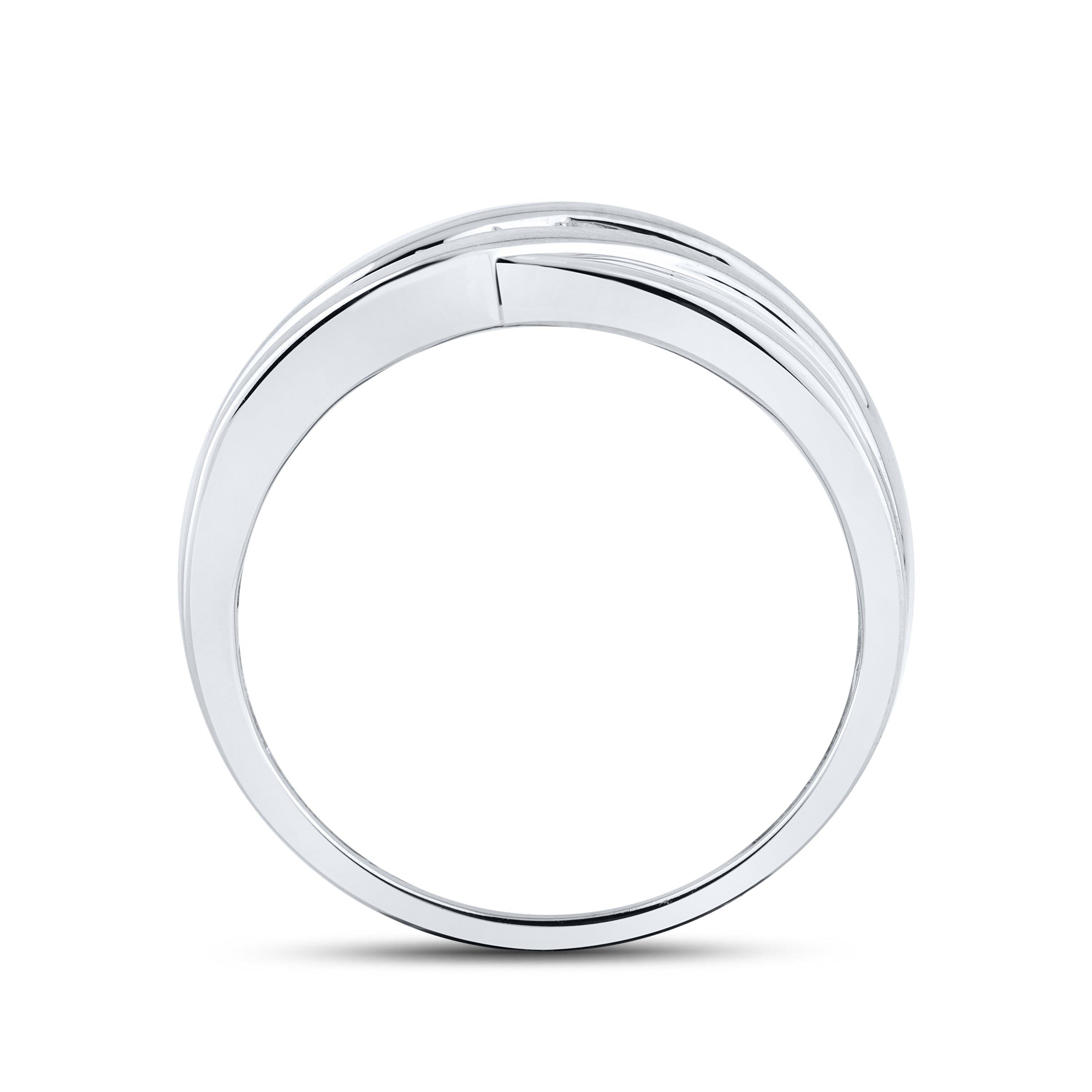 10KT WHITE GOLD 0.25 CTW MEN’S DIAMOND BAND