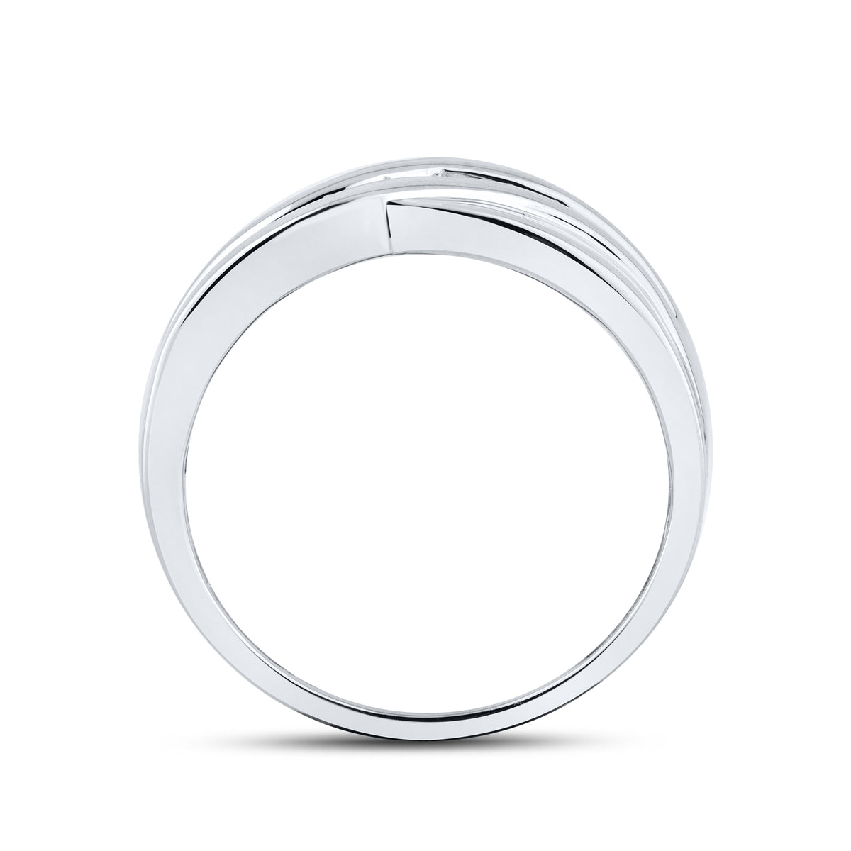 10KT WHITE GOLD 0.25 CTW MEN’S DIAMOND BAND
