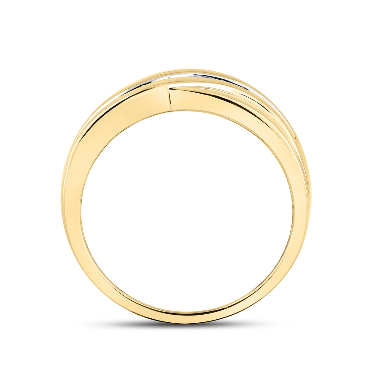 10KT YELLOW GOLD 0.25 CTW MEN’S DIAMOND BAND