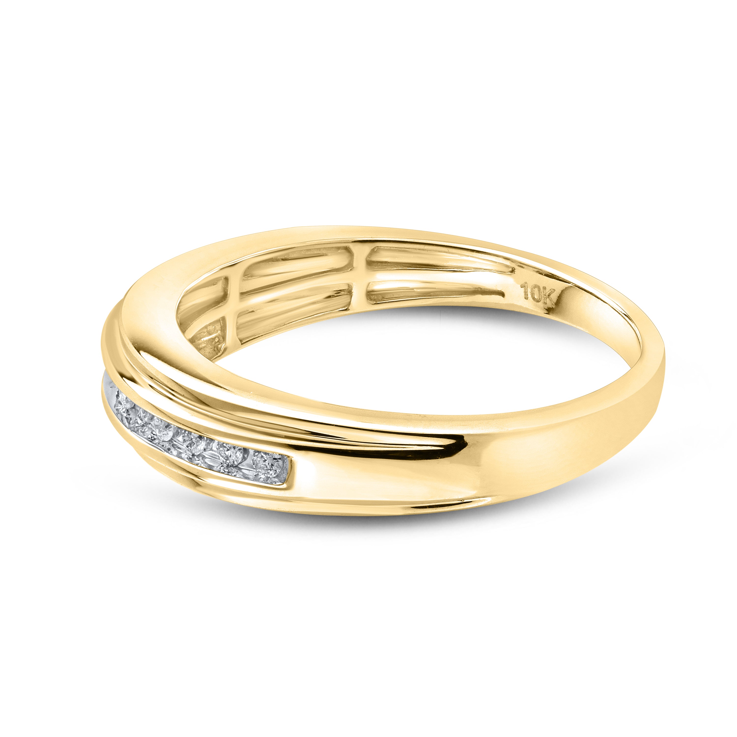 10KT YELLOW GOLD 0.12 CTW MEN’S DIAMOND RING