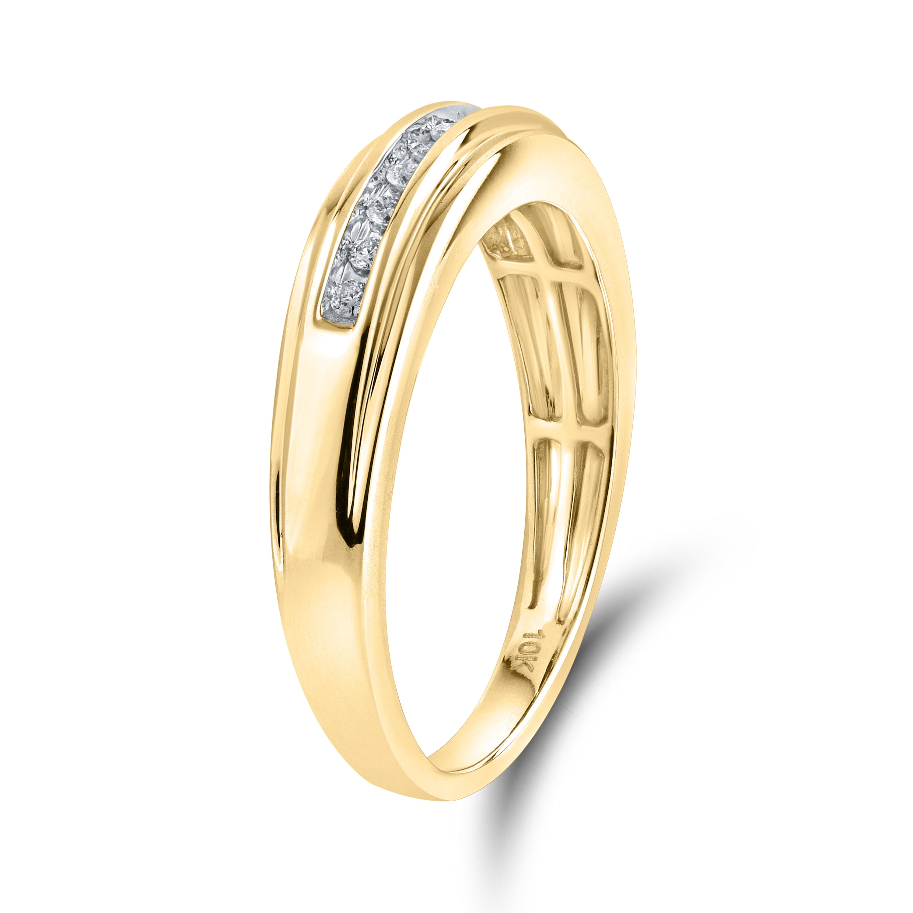 10KT YELLOW GOLD 0.12 CTW MEN’S DIAMOND RING