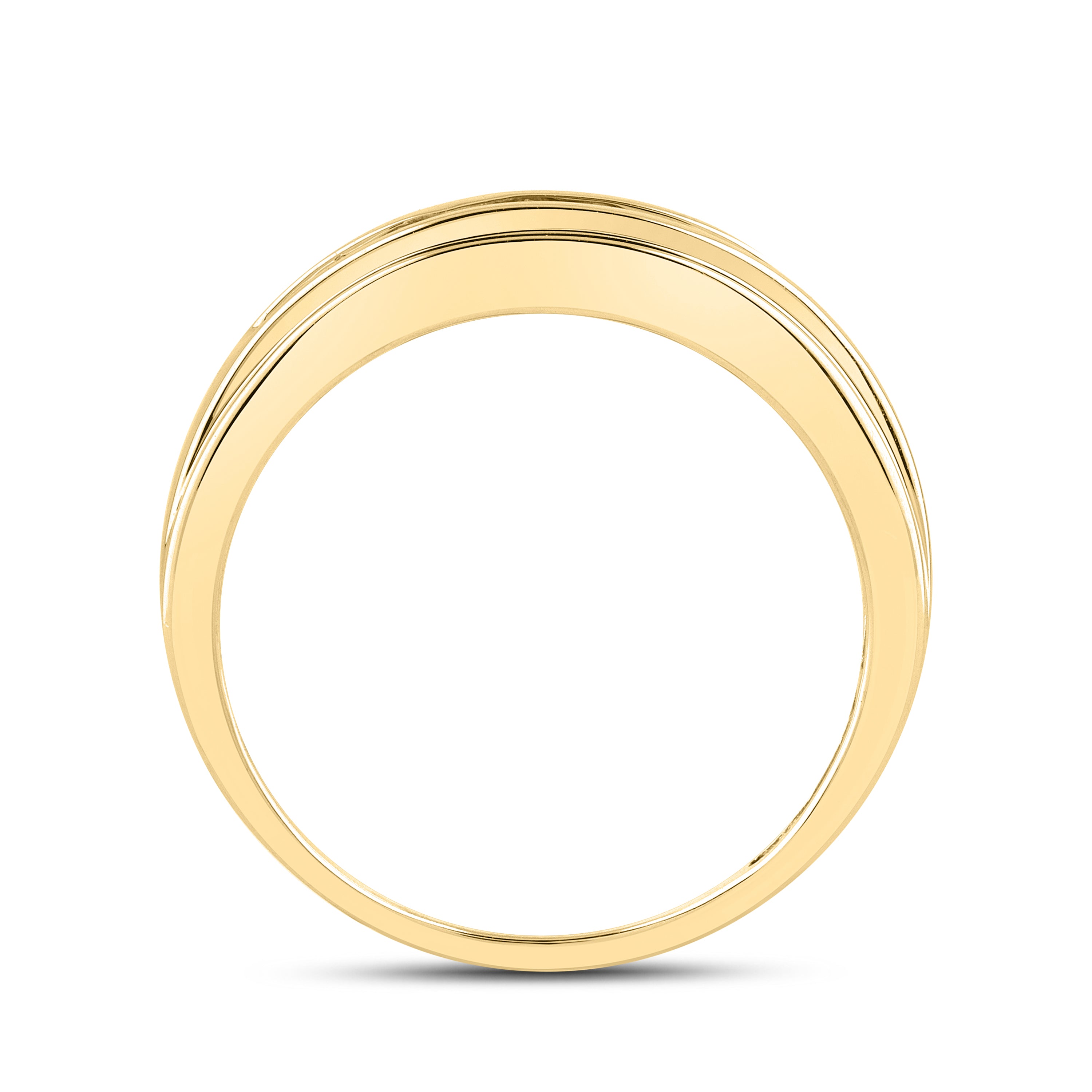 10KT YELLOW GOLD 0.12 CTW MEN’S DIAMOND RING